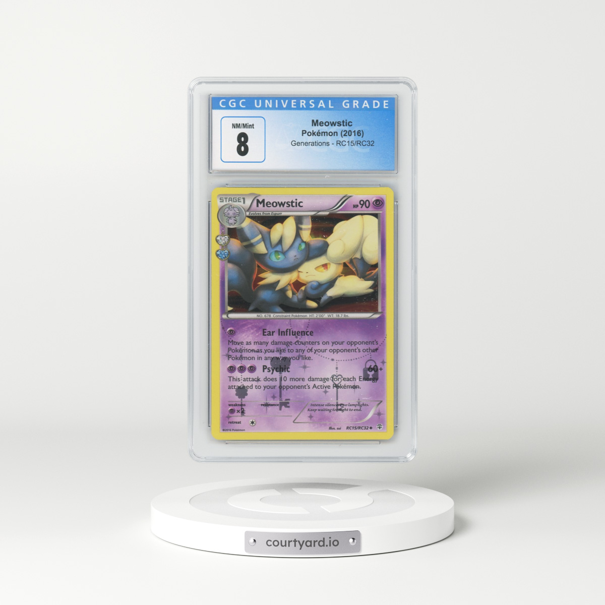 2016 Generations #RC15 Meowstic (CGC 8 NM-MT)