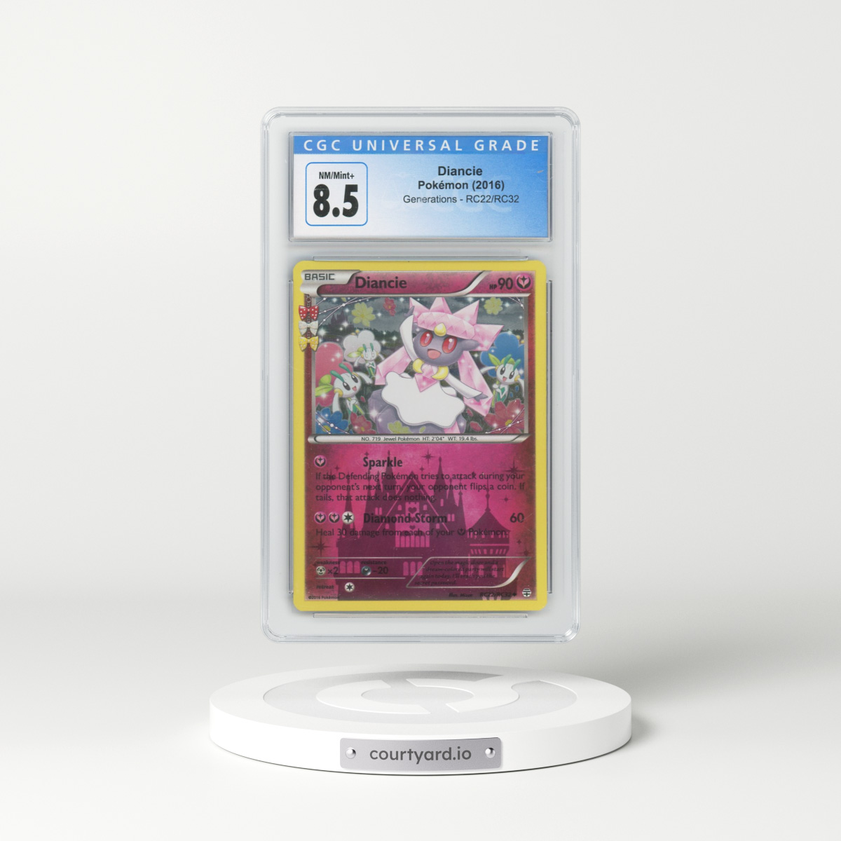 2016 Generations #RC22 Diancie (CGC 8.5 NM-MT+)