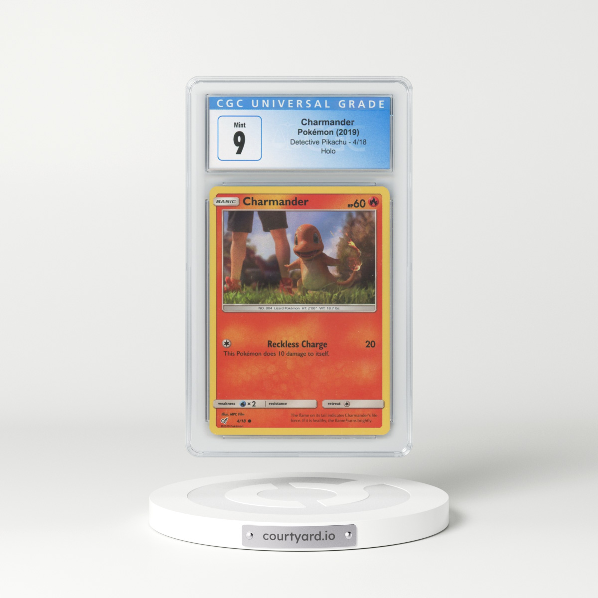 2019 Detective Pikachu #4 Charmander - Holo (CGC 9 MINT)