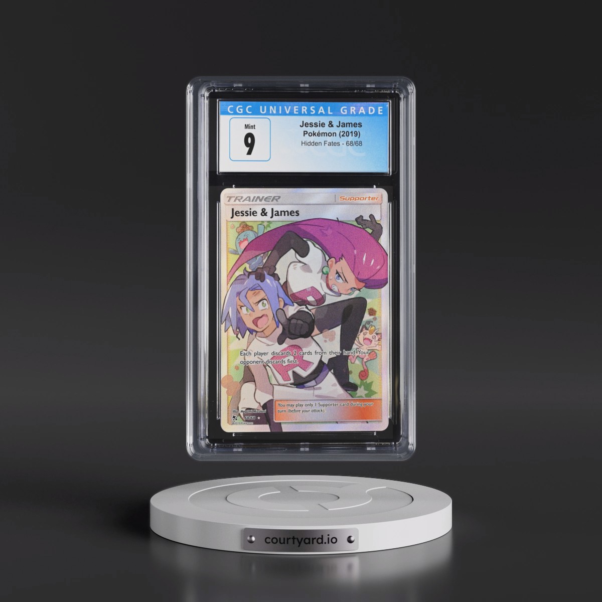 2019 Hidden Fates #68/68 Jessie & James - Ultra Rare Holo (CGC 9 MINT)