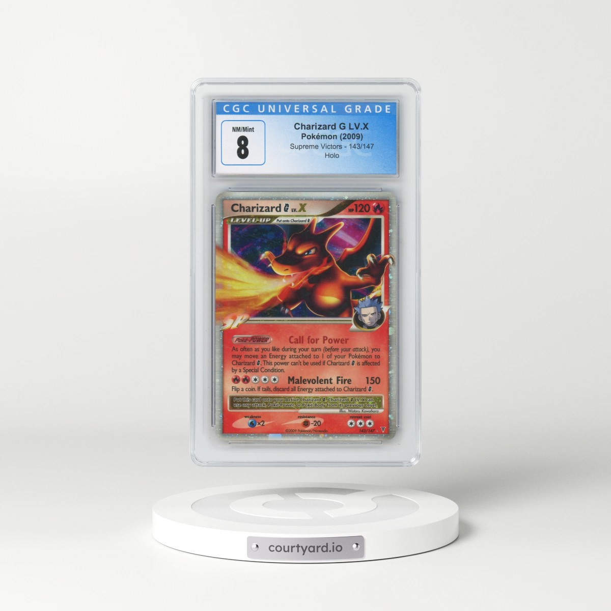 2009 Supreme Victors #143/147 Charizard G LV.X - Holo (CGC 8 NM-MT)