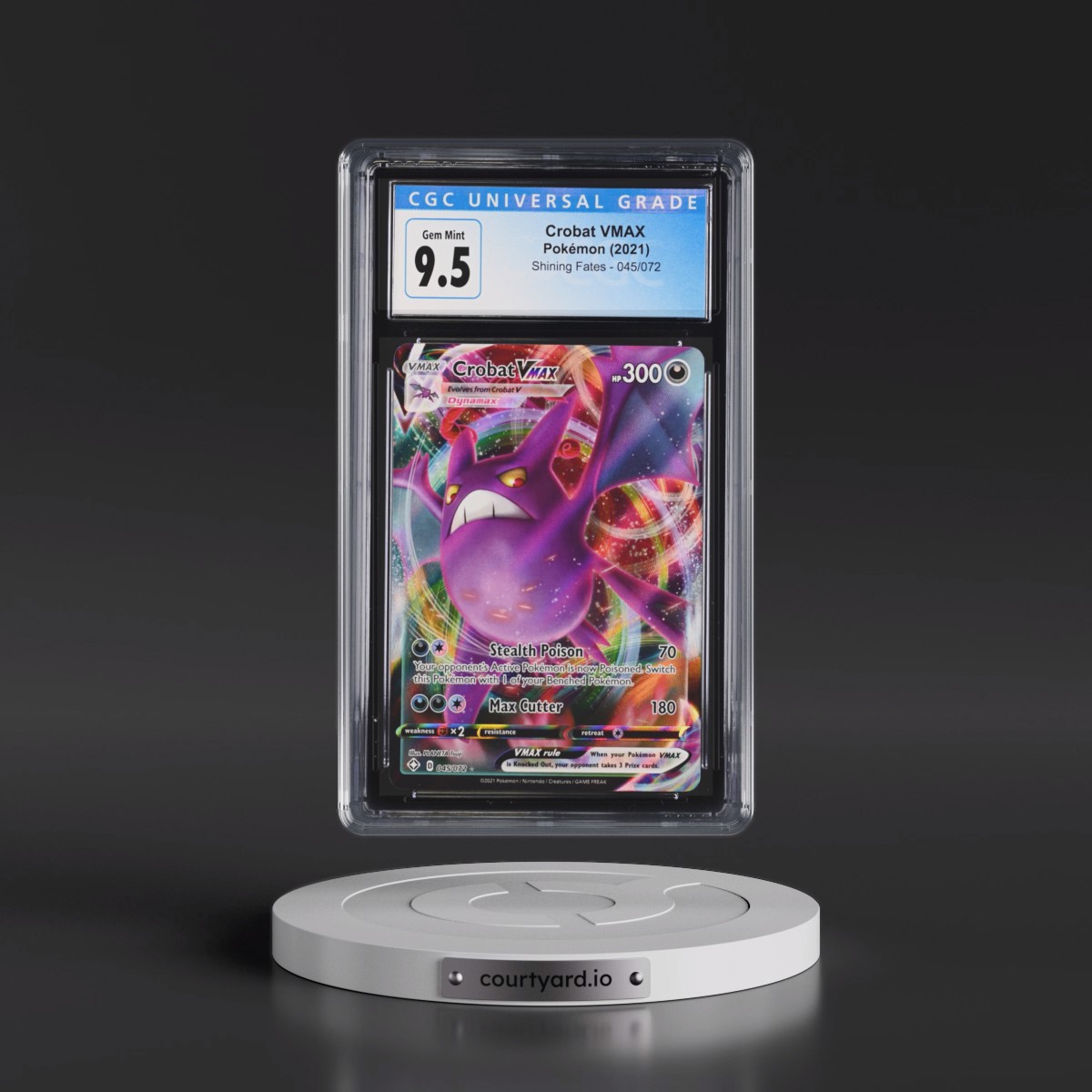 2021 Shining Fates #045/072 Crobat VMAX - Holo (CGC 10 GEM MINT)