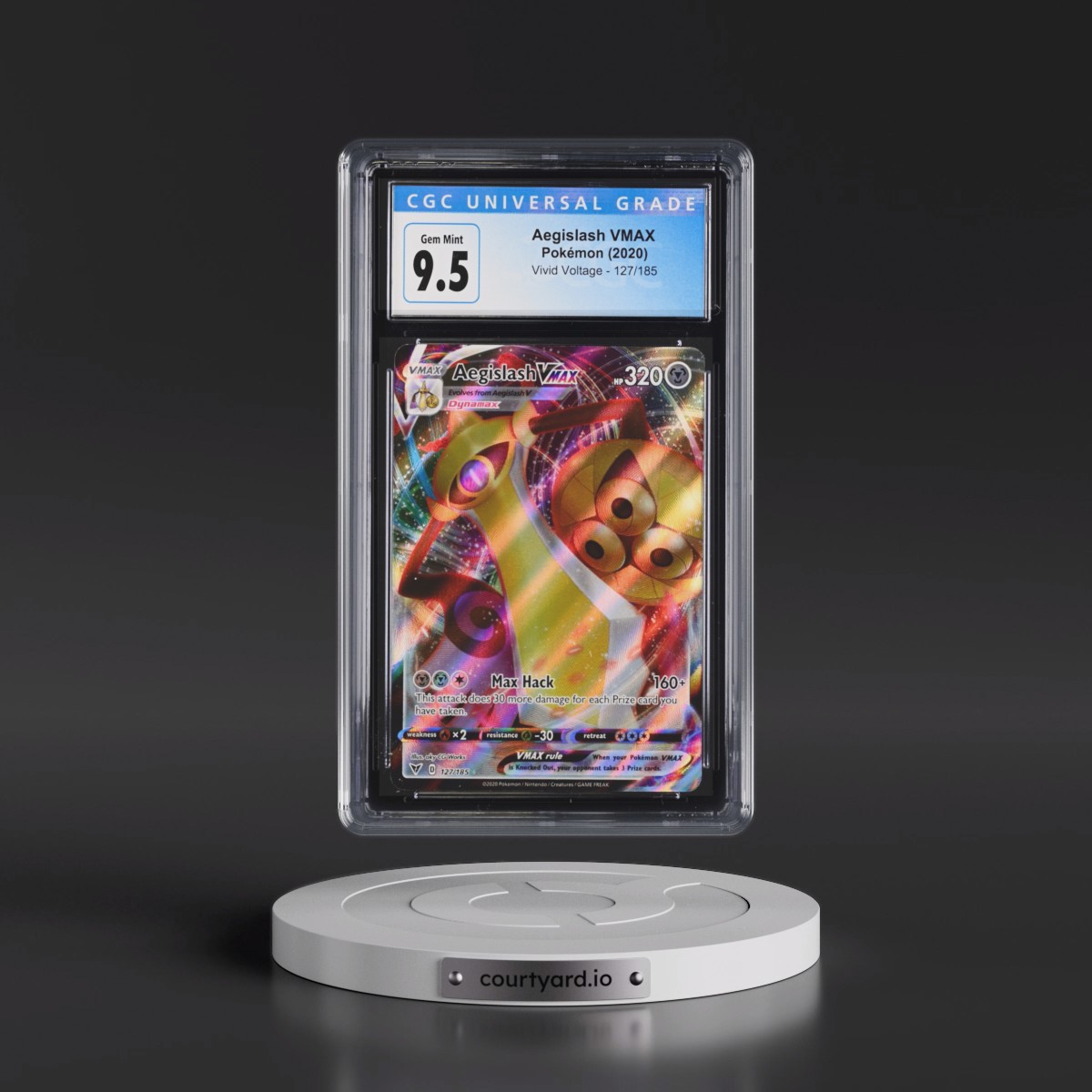 2020 Vivid Voltage #127/185 Aegislash VMAX - Holo (CGC 10 GEM MINT)