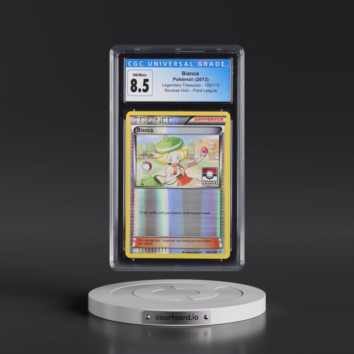 2013 Legendary Treasures Bianca - Reverse Holo Pokémon League #109/113 CGC 8.5