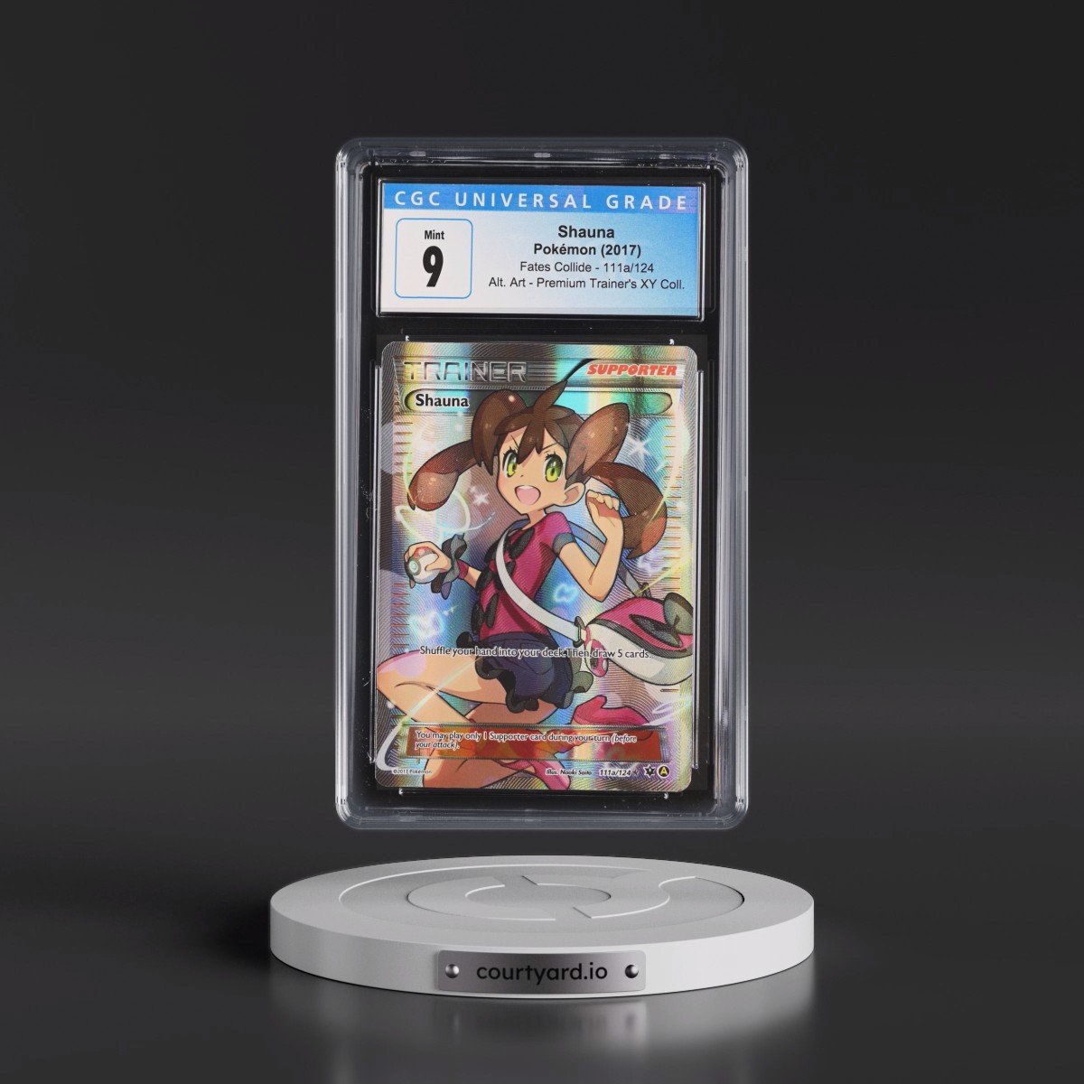 2016 Fates Collide #111a/124 Shauna - Premium Trainer's XY Collection (Holo) (CGC 9 MINT)