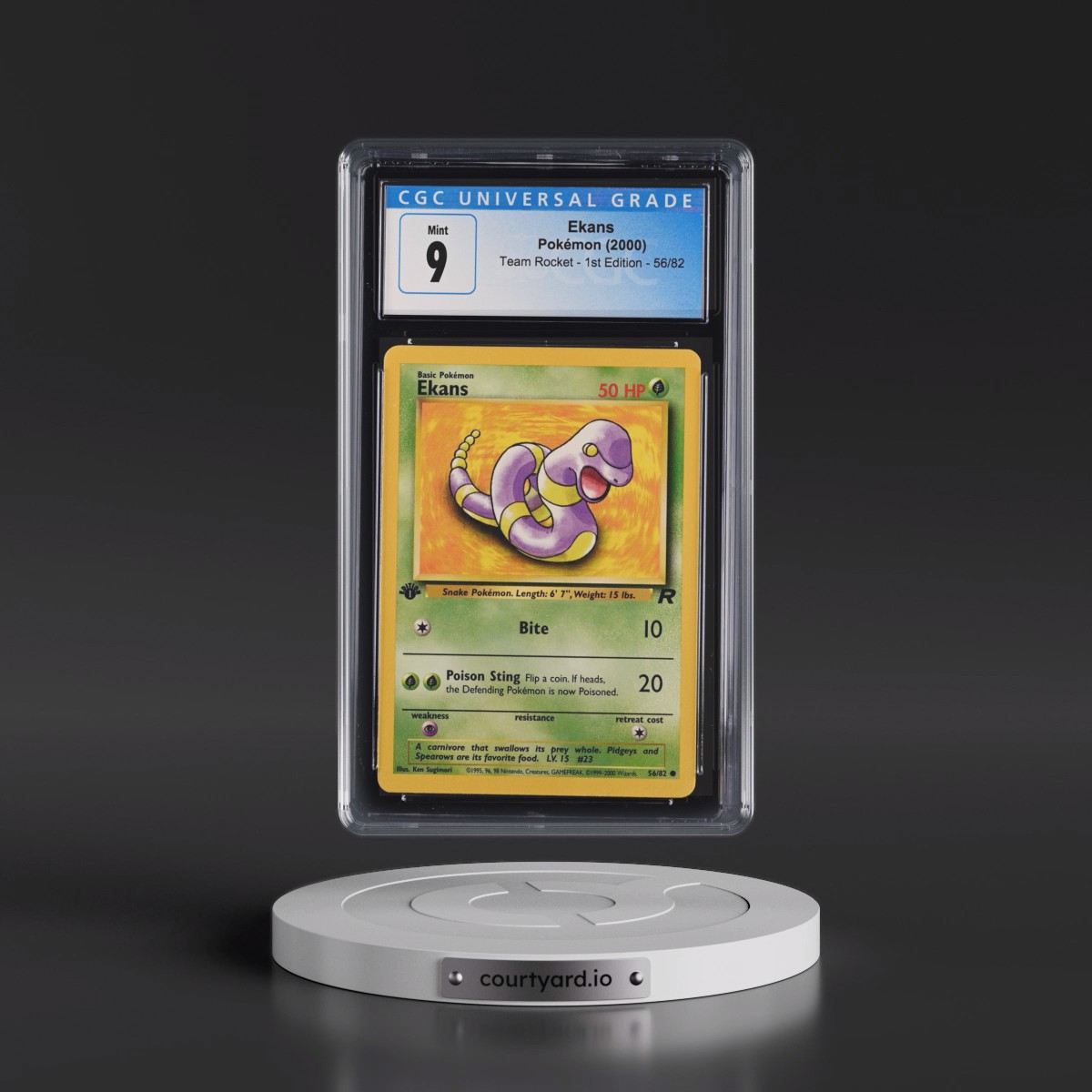 2000 Team Rocket Ekans - 1st Edition #56/82 CGC 9