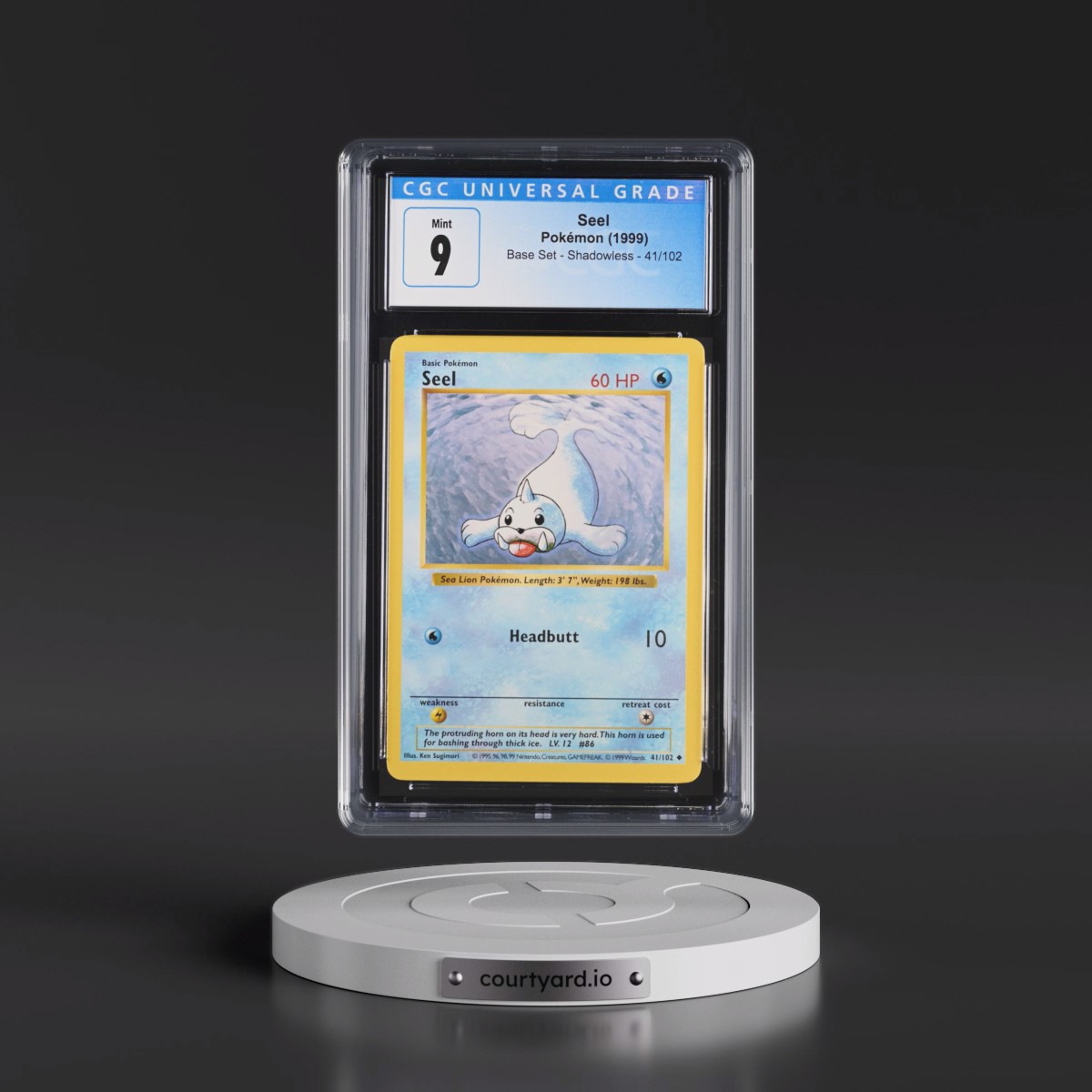 1999 Base Set #41/102 Seel - Shadowless Shadowless (CGC 9 MINT)