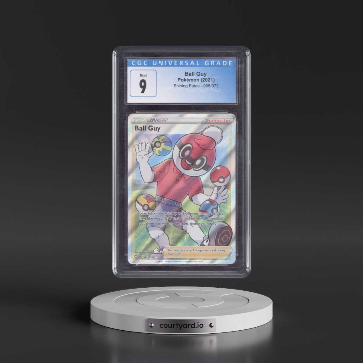 2021 Shining Fates #065/072 Ball Guy - Ultra Rare Holo (CGC 9 MINT)