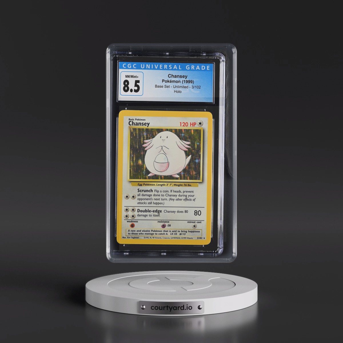 1999 Base Set #3/102 Chansey - Holo (CGC 8.5 NM-MT+)