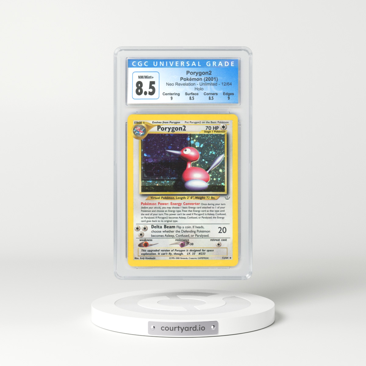 2001 Neo Revelation #12/64 Porygon2 - Holo (CGC 8.5 NM-MT+)