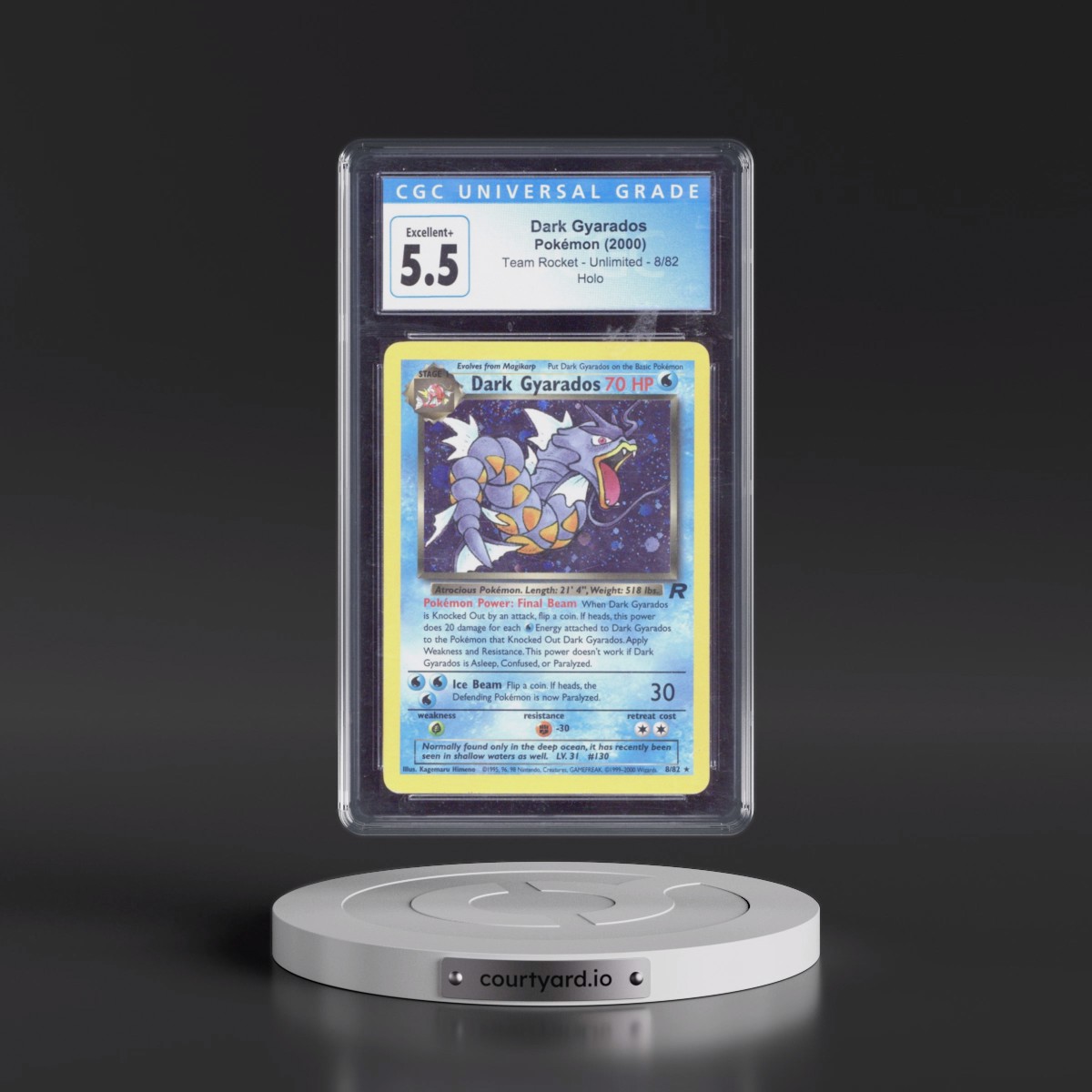 1999 Team Rocket #8/82 Dark Gyarados - Holo (CGC 5.5 EX+)