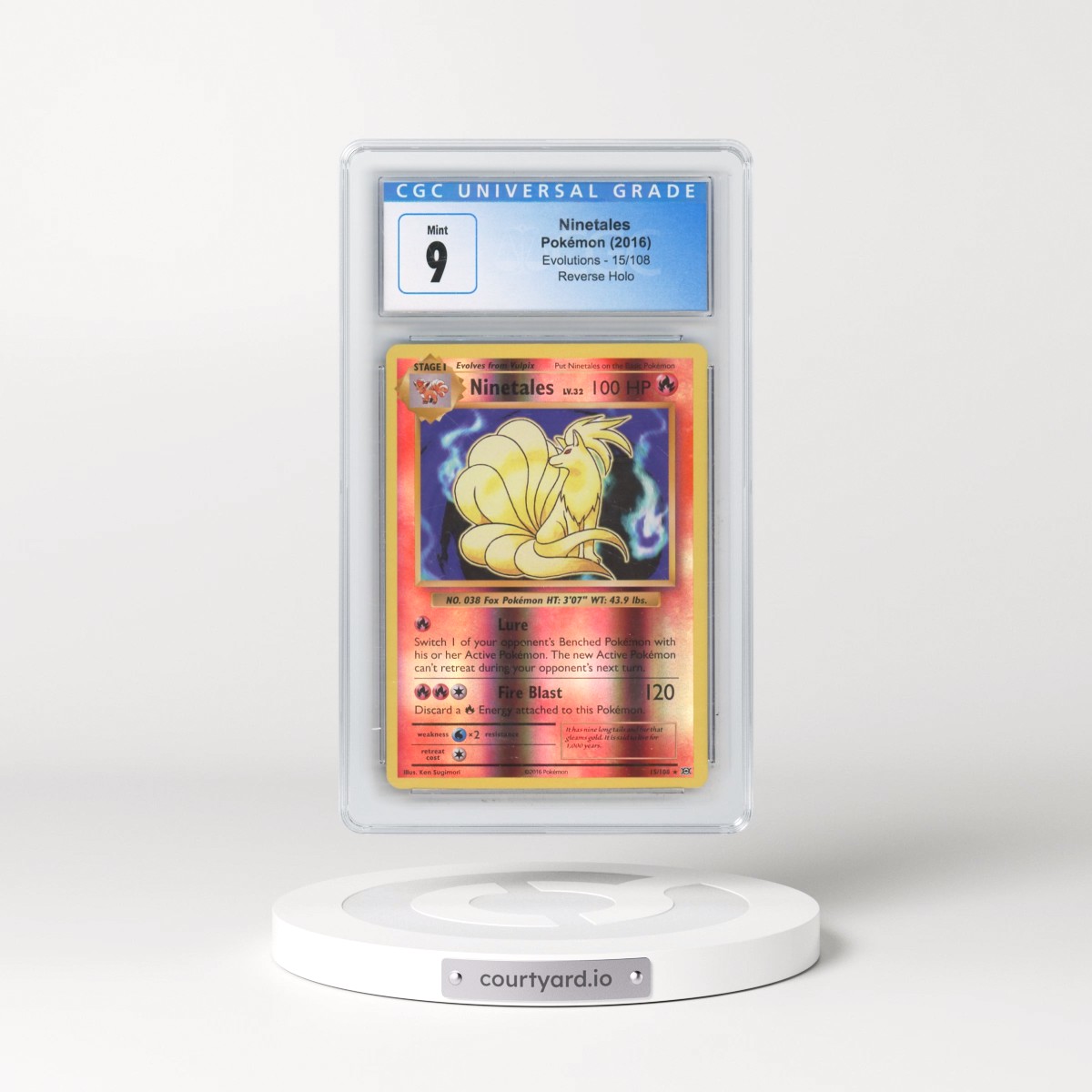 2016 Evolutions #15/108 Ninetales - Reverse Holo (CGC 9 MINT)