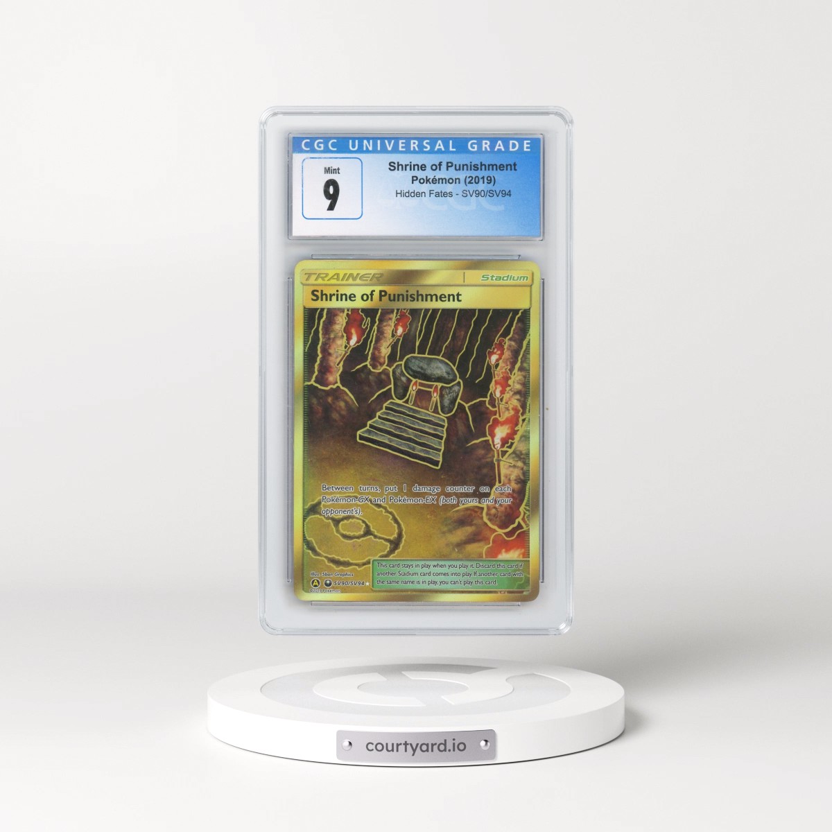 2019 Hidden Fates #SV90/SV94 Shrine of Punishment - Shiny Vault Holo (CGC 9 MINT)