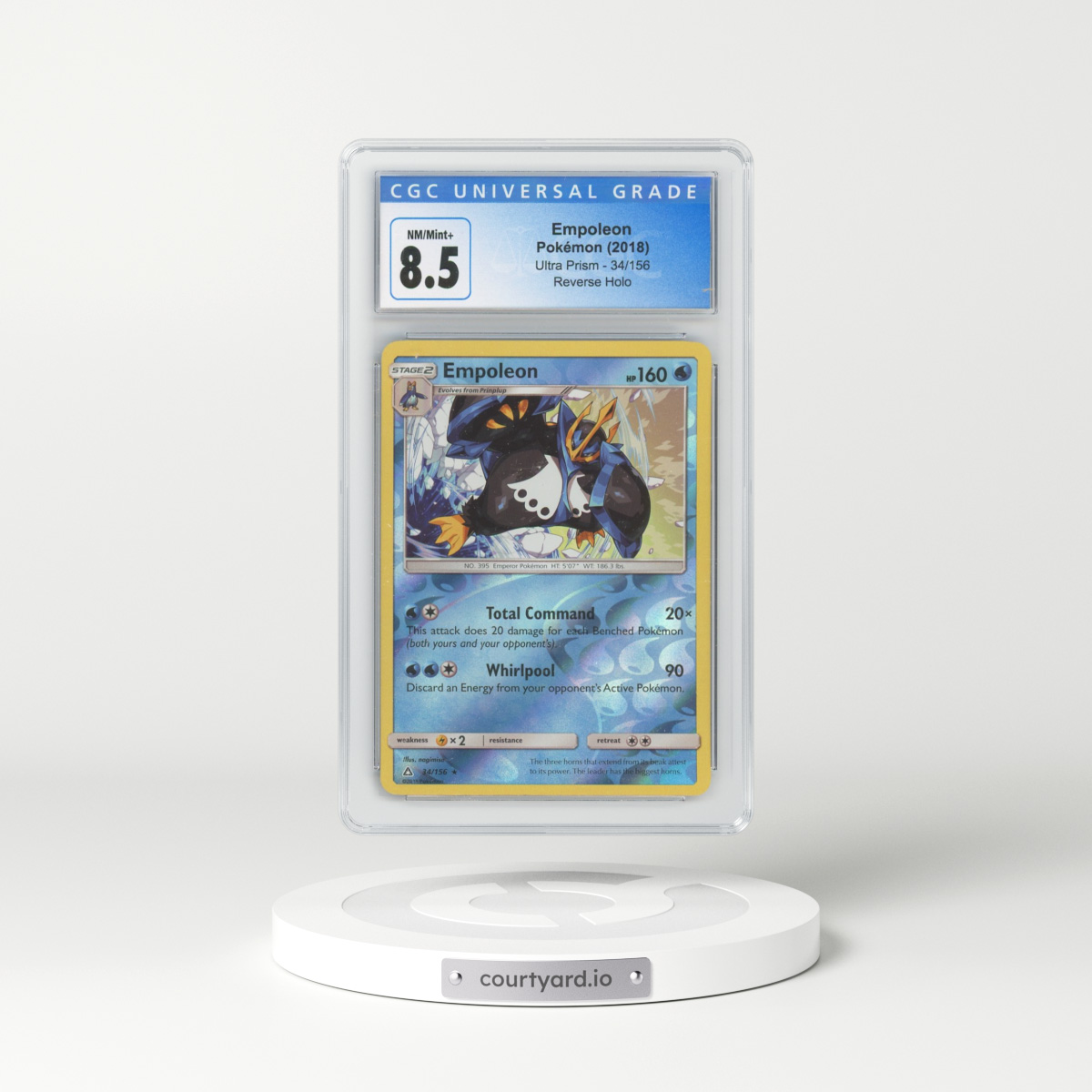 2018 Ultra Prism #34 Empoleon - Holo (CGC 8.5 NM-MT+)