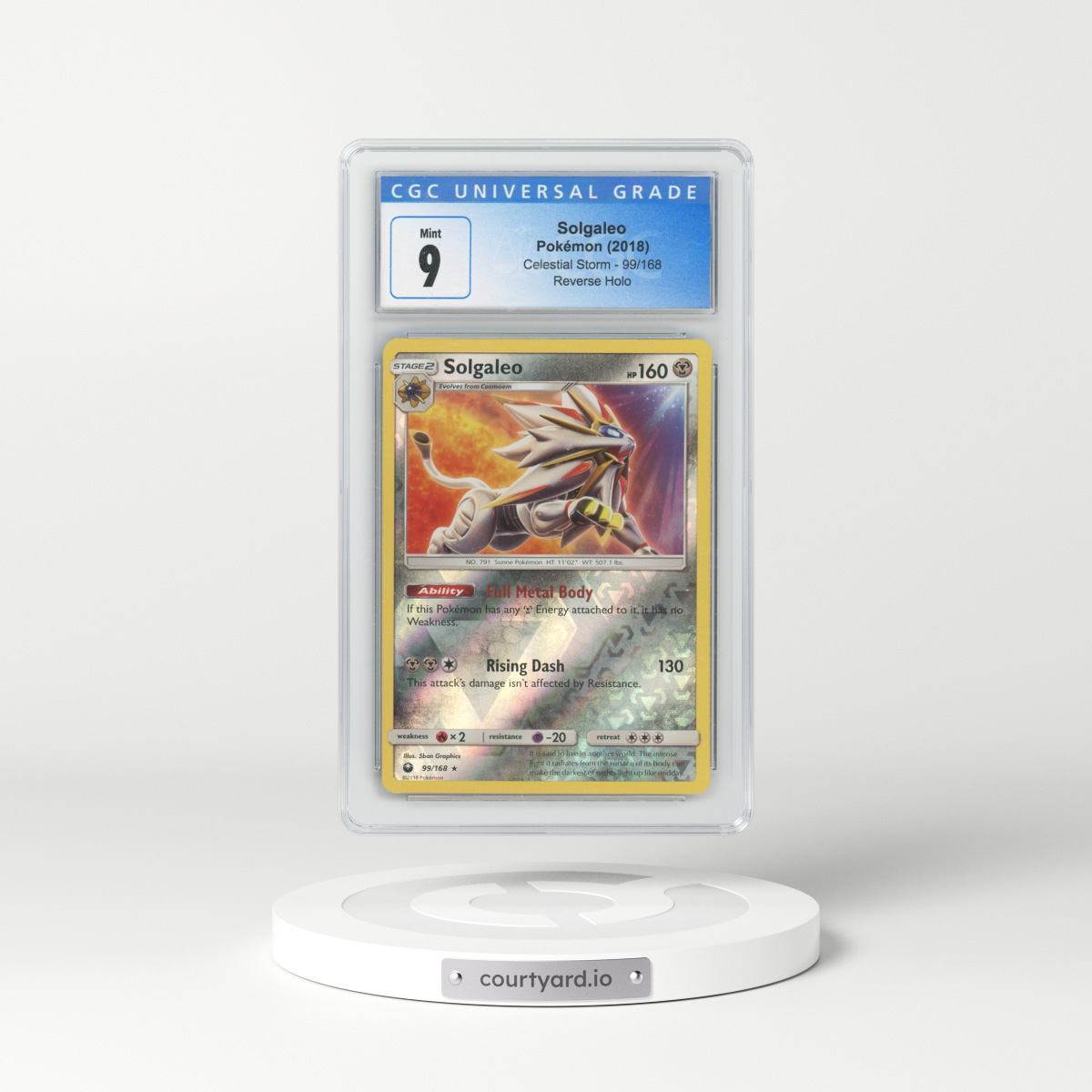 2018 Celestial Storm #99 Solgaleo - Holo (CGC 9 MINT)