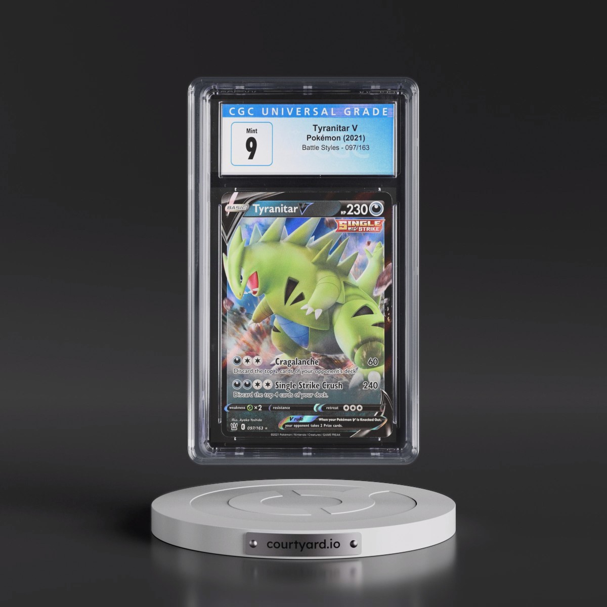 2021 Battle Styles #097/163 Tyranitar V - Holo (CGC 9 MINT)
