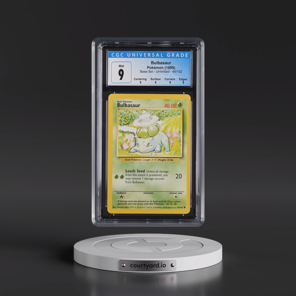 1999 Base Set #44/102 Bulbasaur (CGC 9 MINT)