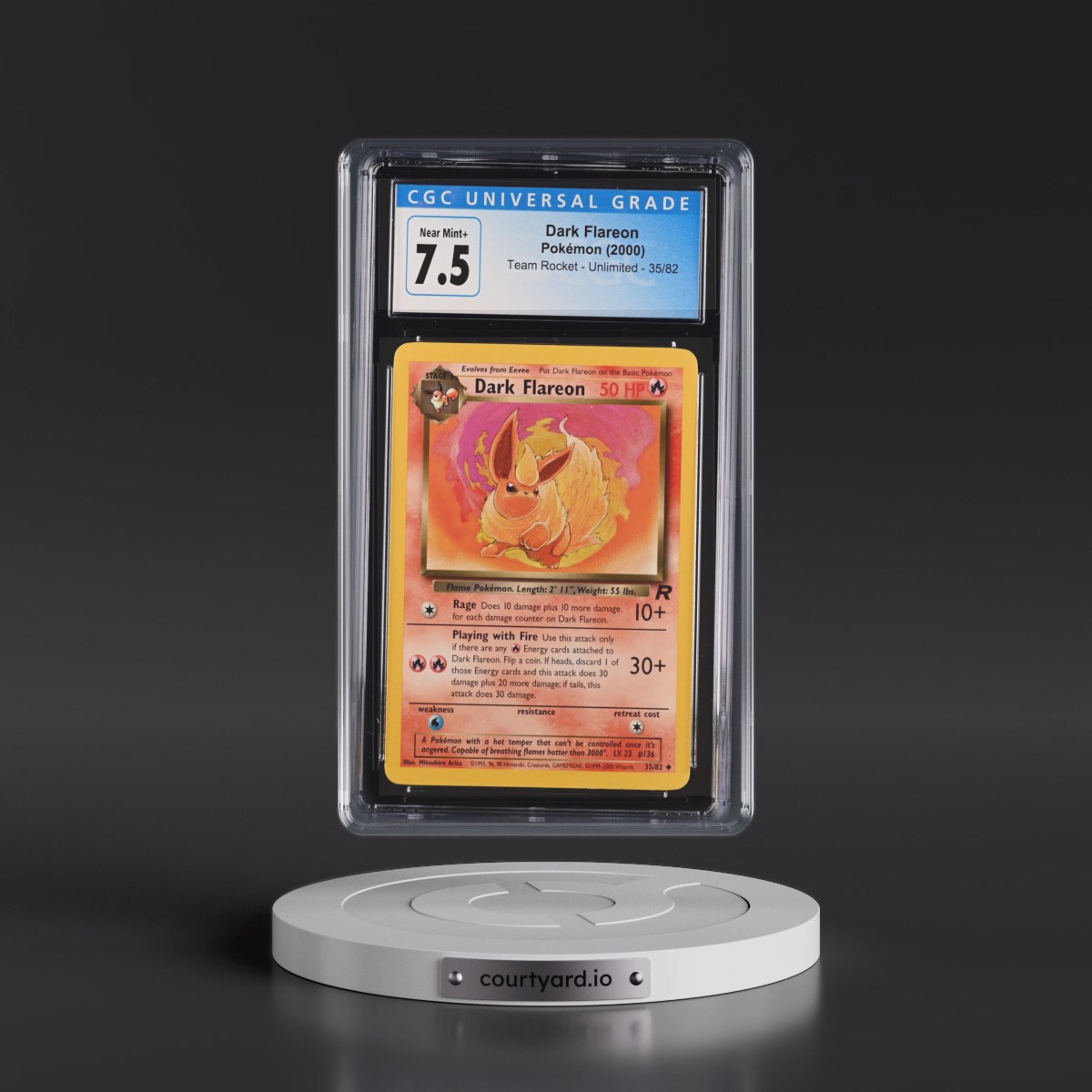 1999 Team Rocket #35/82 Dark Flareon (CGC 7.5 NM+)