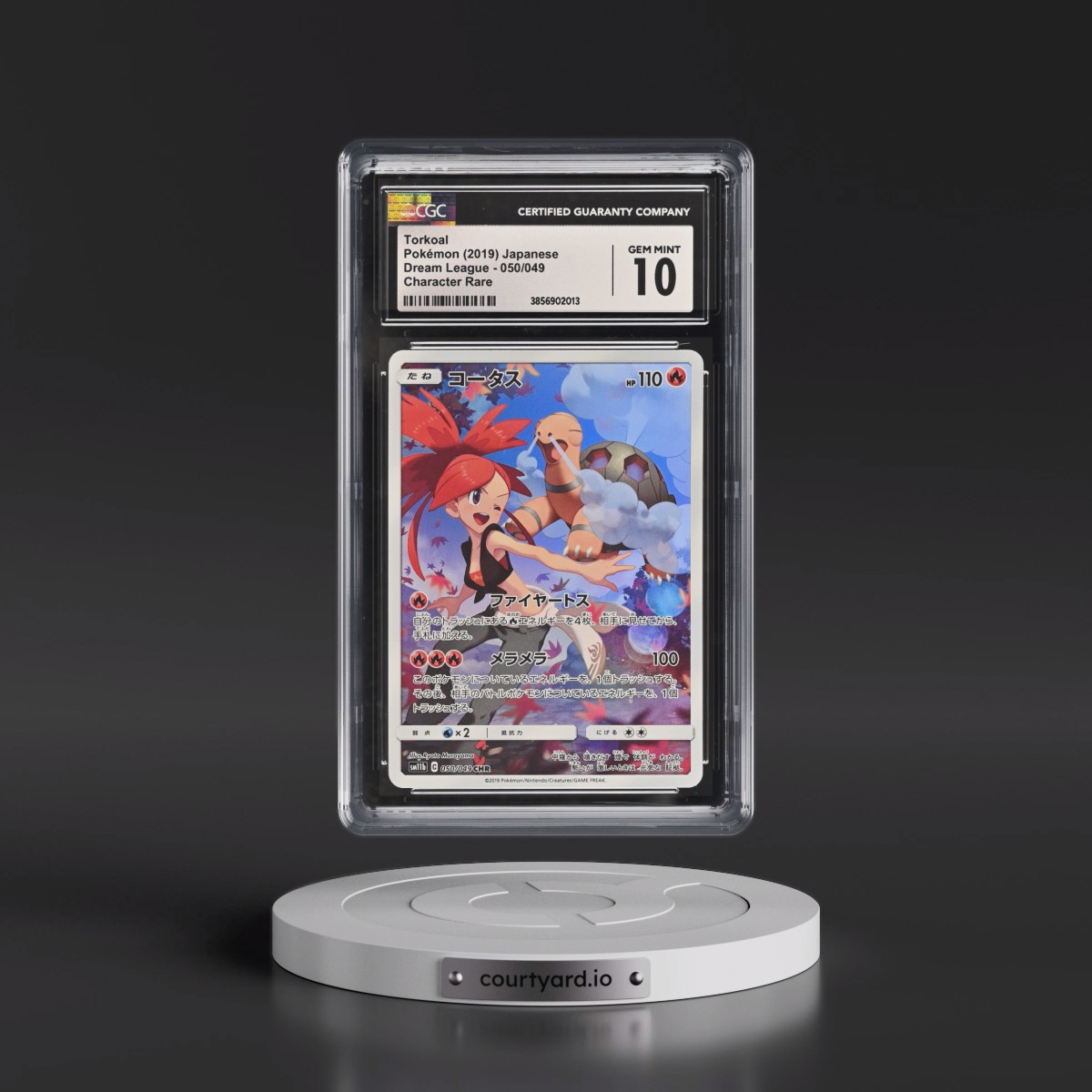 2019 Dream League #050/049 Torkoal - Character Rare Holo (CGC 10 GEM MINT)