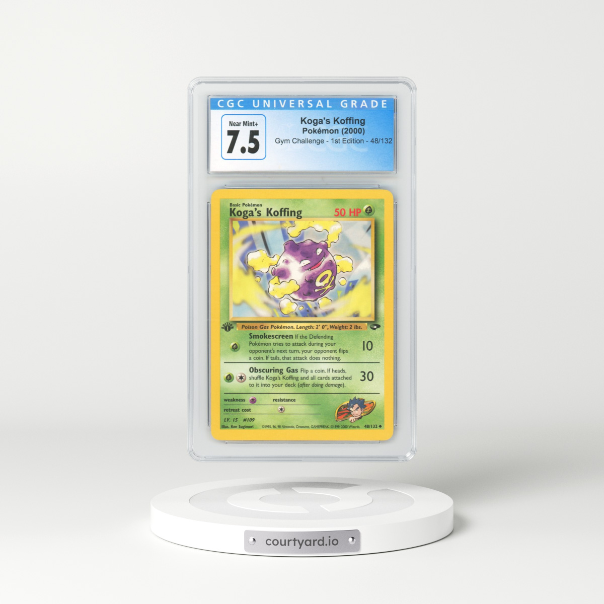 2000 Gym Challenge #48 Koga's Koffing - 1st Edition (CGC 7.5 NM+)