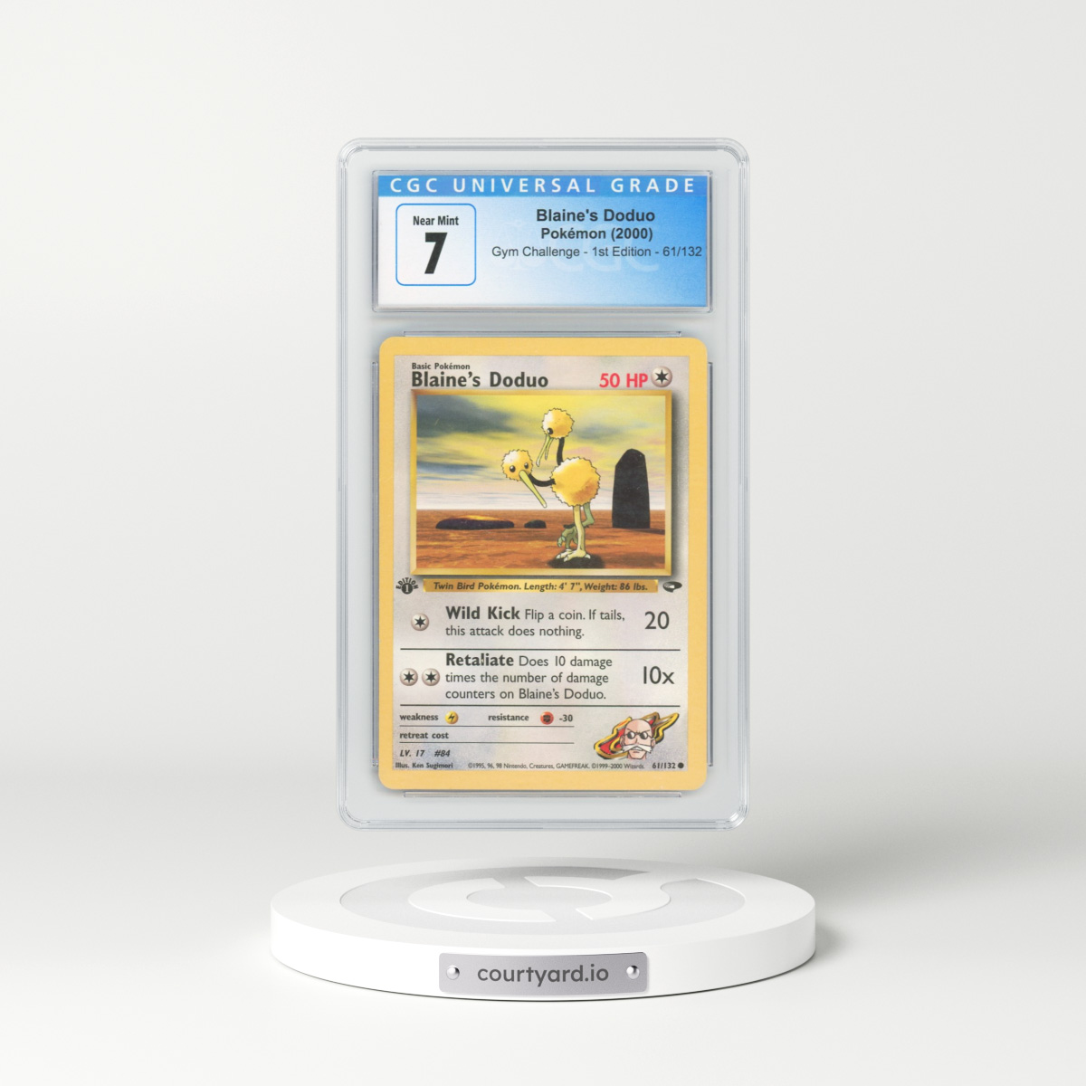 2000 Gym Challenge #61 Blaine's Doduo - 1st Edition (CGC 7 NM)