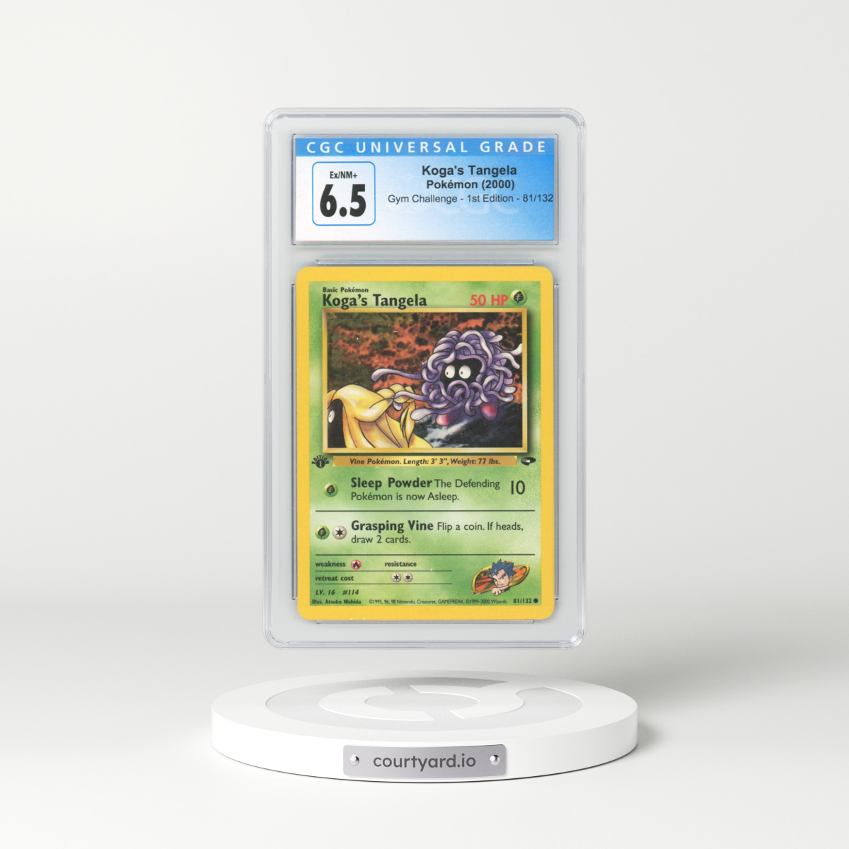 2000 Gym Challenge #81 Koga's Tangela - 1st Edition (CGC 6.5 EX-NM+)