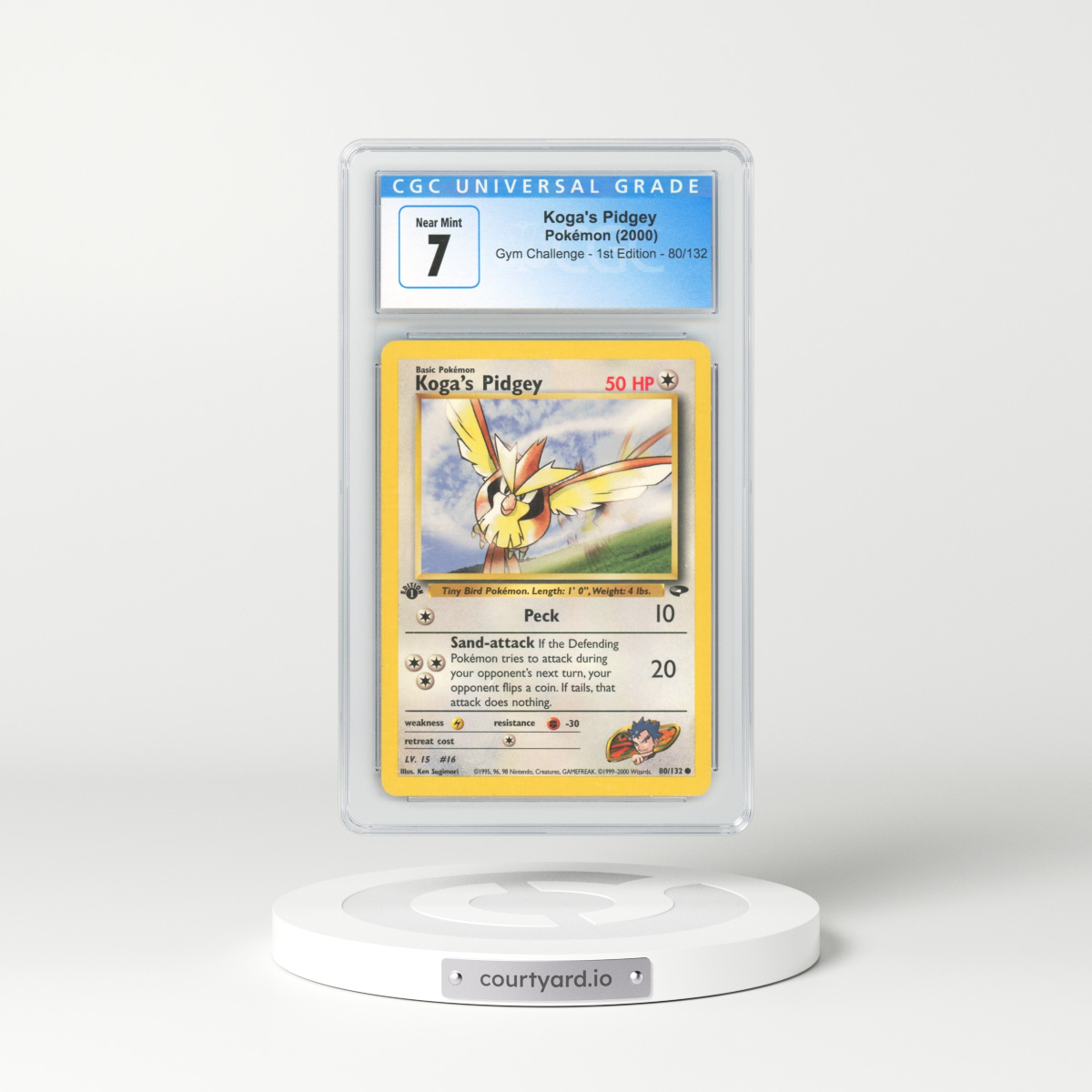 2000 Gym Challenge #80 Koga's Pidgey - 1st Edition (CGC 7 NM)