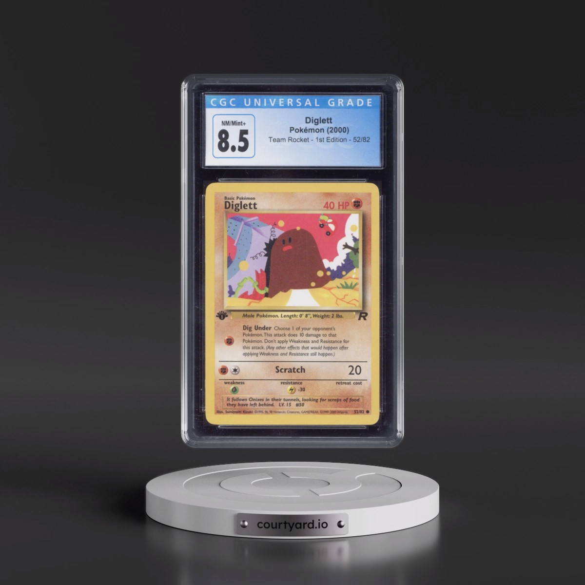2000 Team Rocket #52/82 Diglett - 1st Edition 1st Edition (CGC 8.5 NM-MT+)