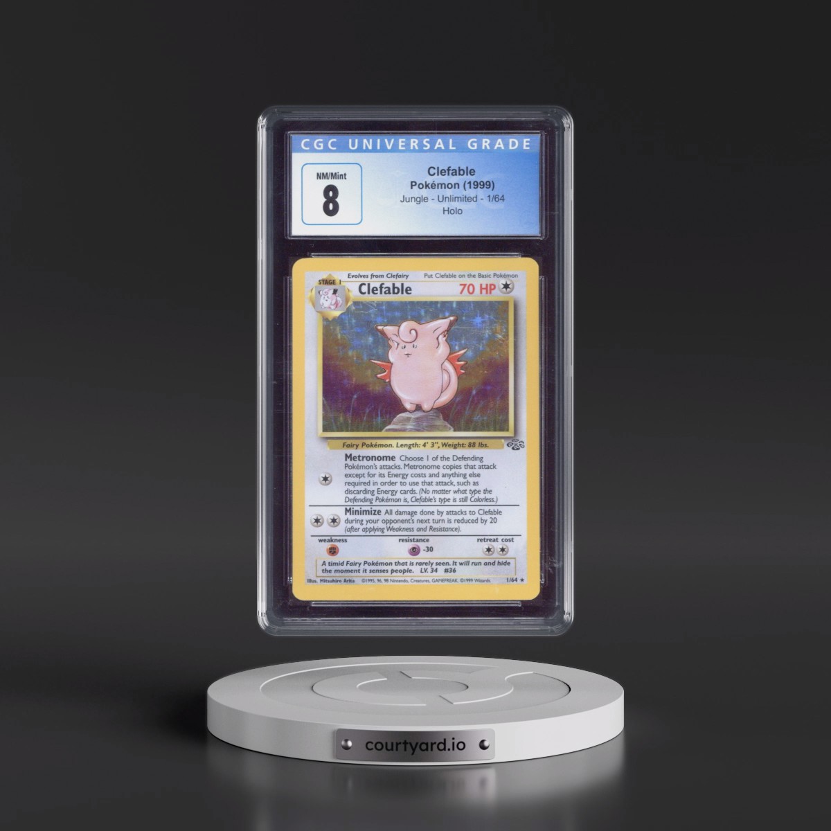 1999 Jungle #1/64 Clefable - Holo (CGC 8 NM-MT)