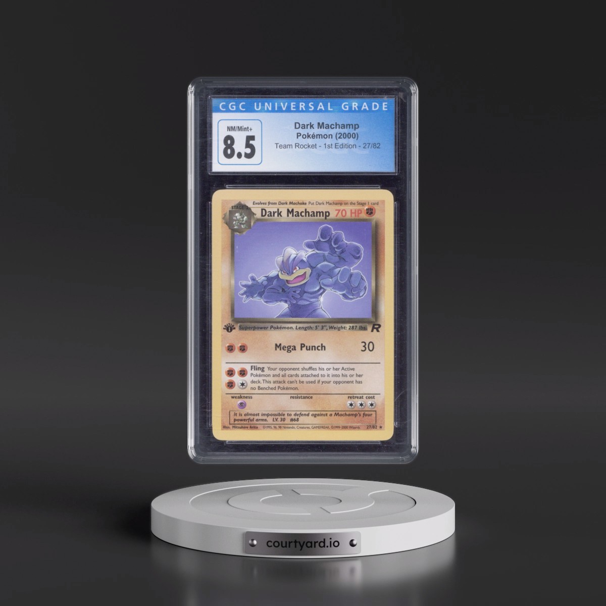 2000 Team Rocket #27/82 Dark Machamp - 1st Edition 1st Edition (CGC 8.5 NM-MT+)
