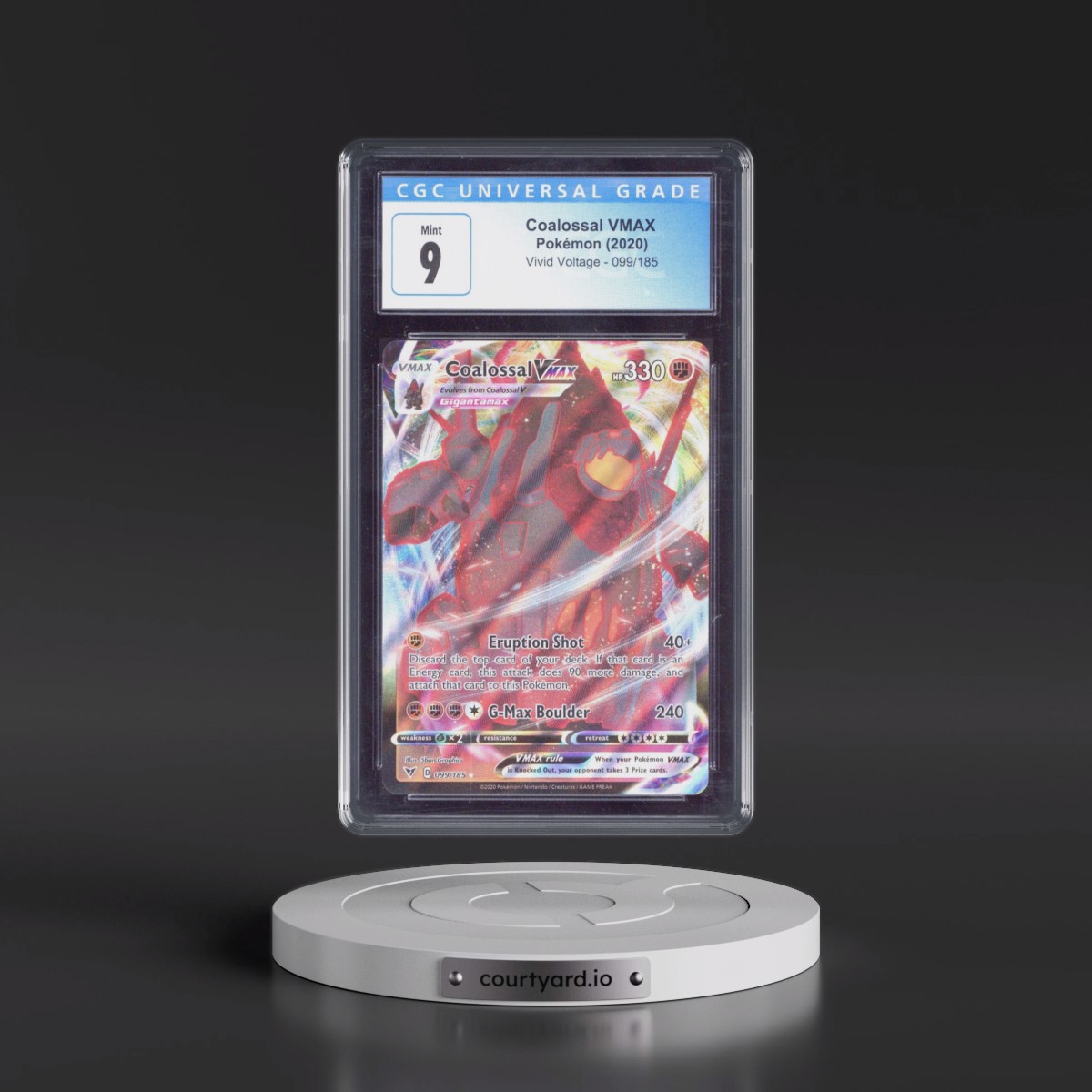 2020 Vivid Voltage #099/185 Coalossal VMAX - Holo (CGC 9 MINT)