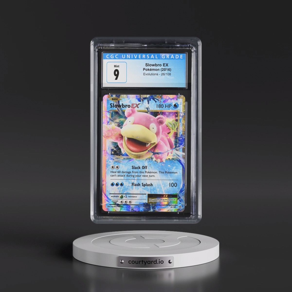 2016 Evolutions #26/108 Slowbro EX - Holo (CGC 9 MINT)