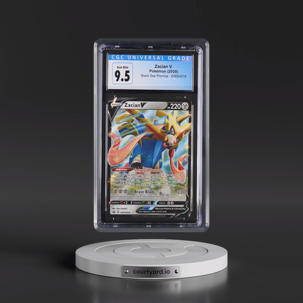 2017 Black Star Promos - Sword & Shield #SWSH018 Zacian V - Holo Legend of Galar Tin (CGC 10 GEM MINT)