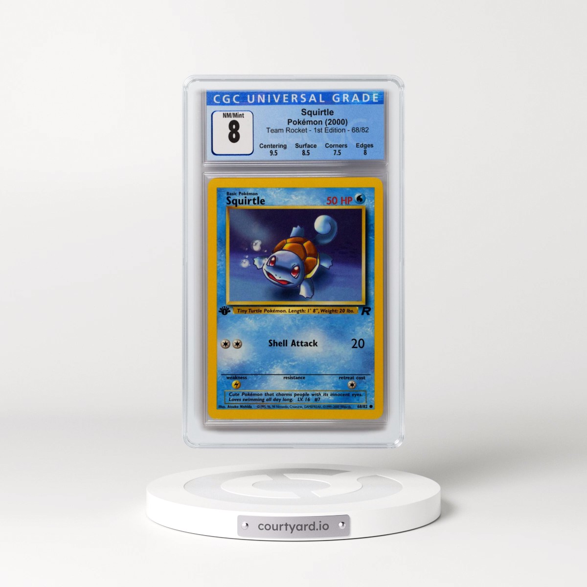 2000 Team Rocket #68/82 Squirtle - 1st Edition 1st Edition (CGC 8 NM-MT)