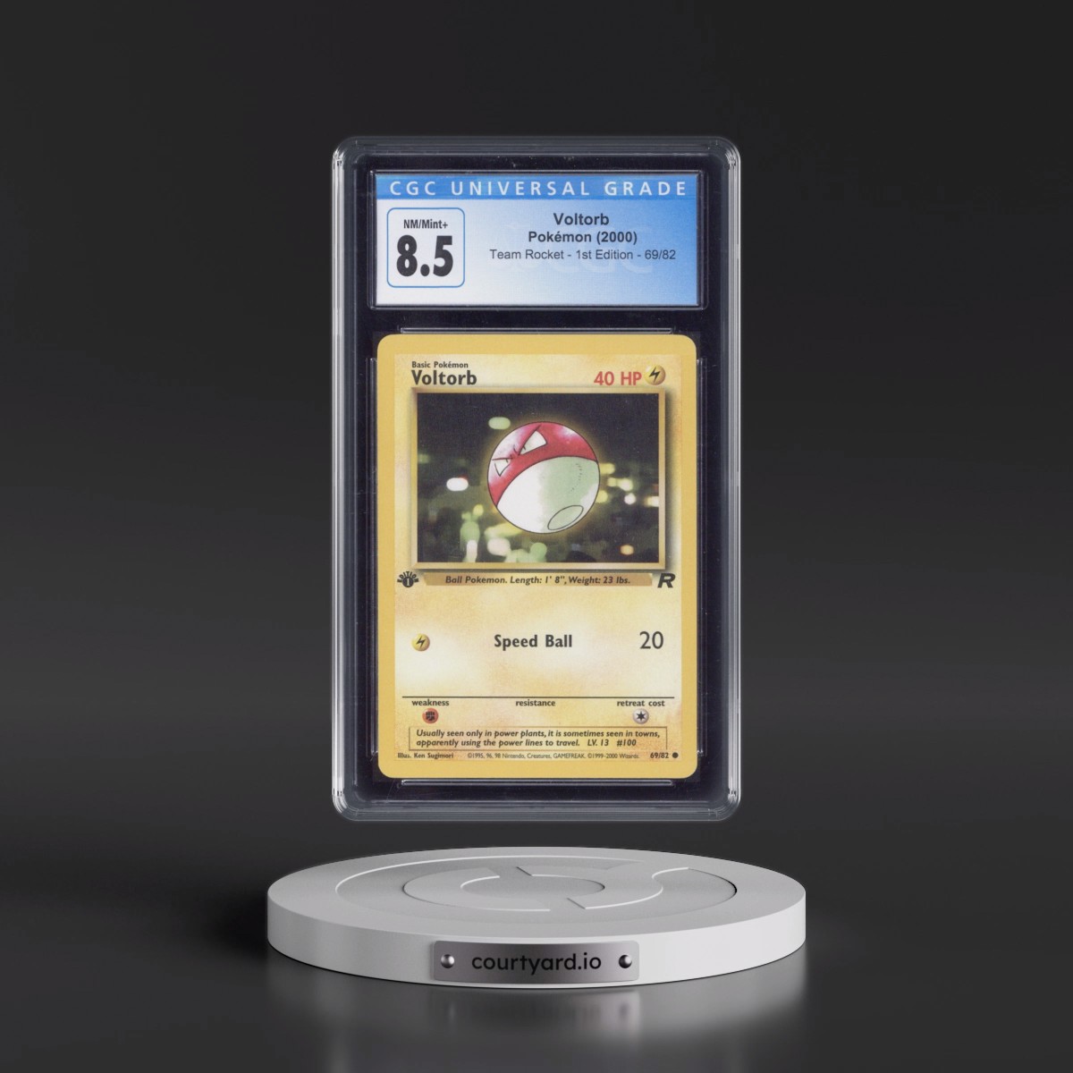 2000 Team Rocket #69/82 Voltorb - 1st Edition 1st Edition (CGC 8.5 NM-MT+)