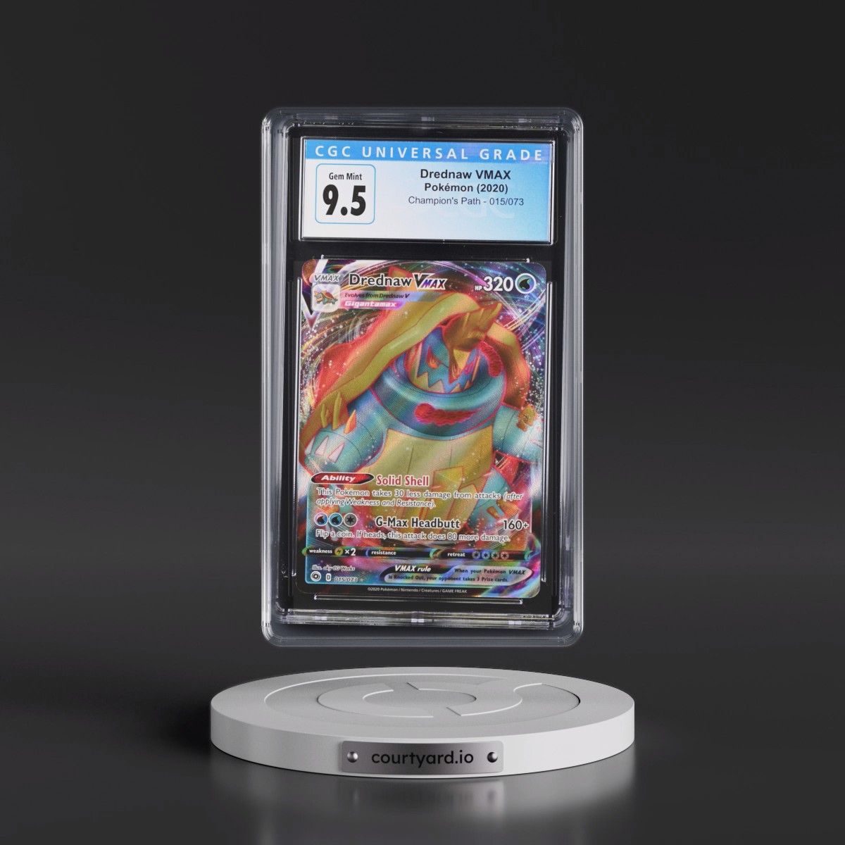 2020 Champion's Path #015/073 Drednaw VMAX - Holo (CGC 10 GEM MINT)