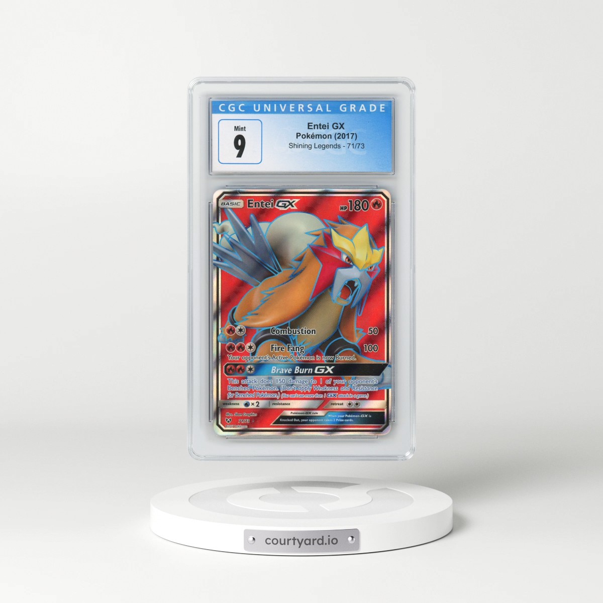 2017 Shining Legends #71/73 Entei GX - Holo (CGC 9 MINT)