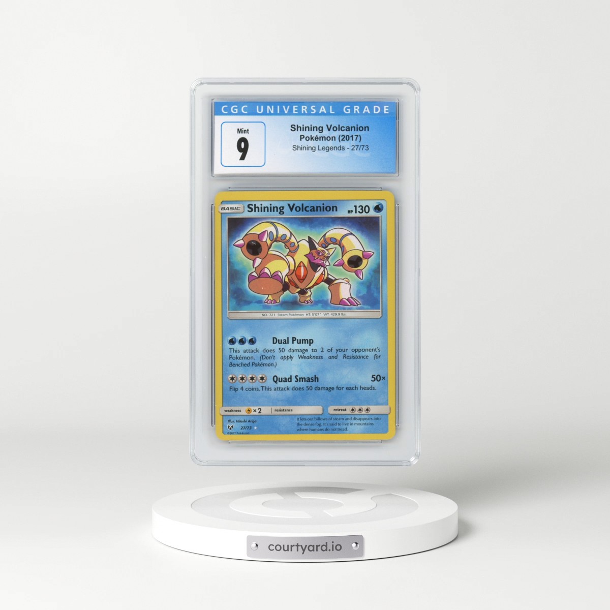 2017 Shining Legends #27/73 Shining Volcanion - Holo (CGC 9 MINT)