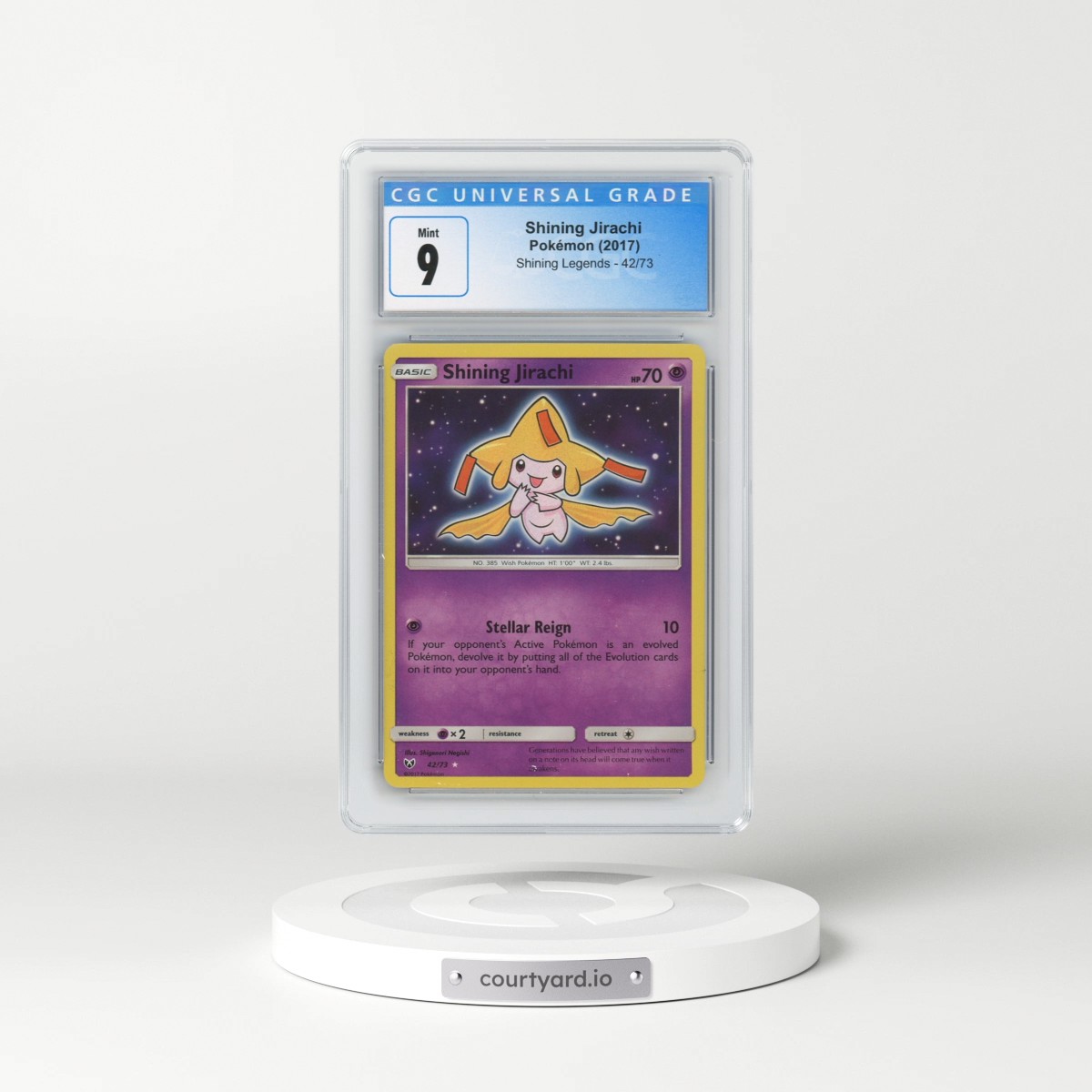 2017 Shining Legends #42/73 Shining Jirachi - Holo (CGC 9 MINT)