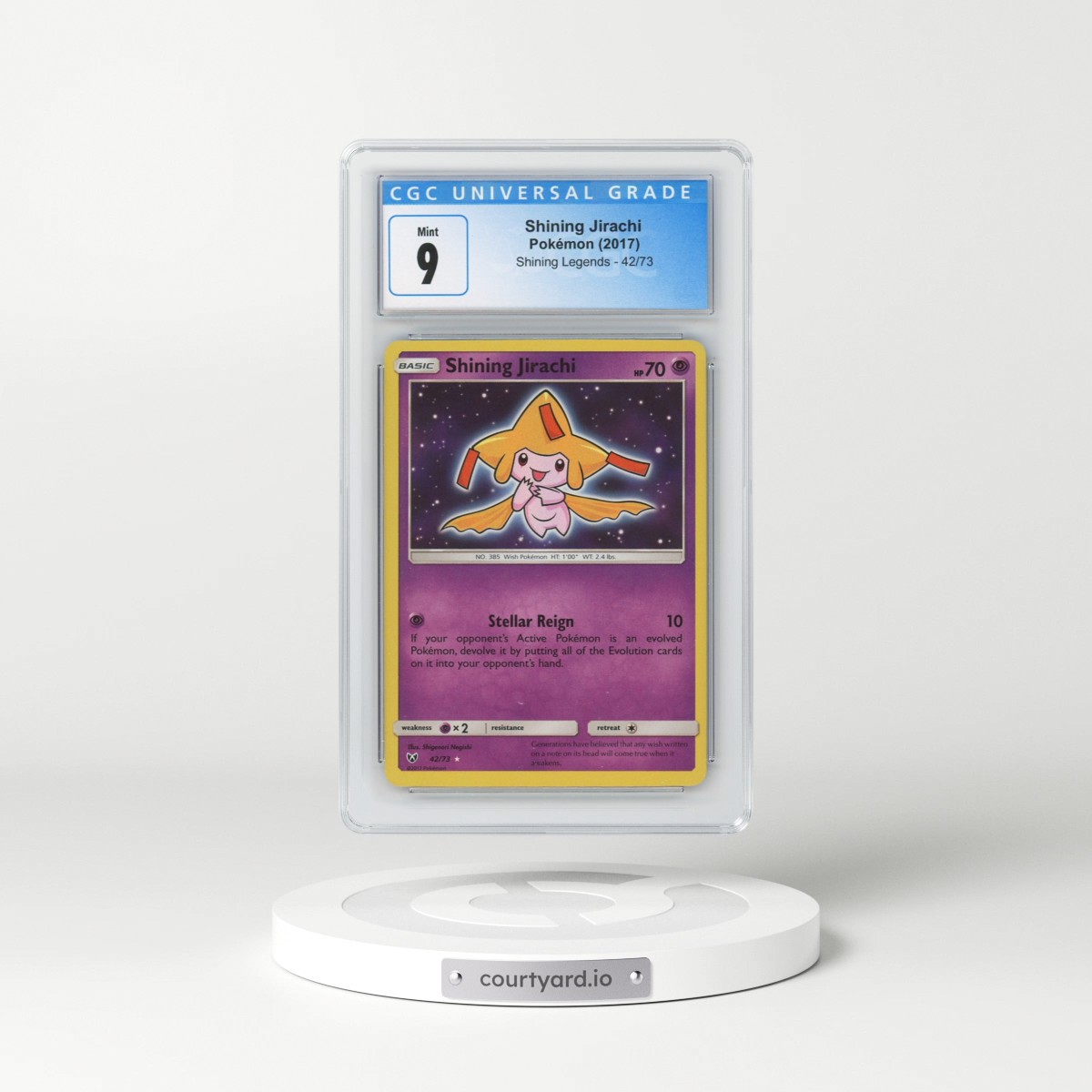2017 Shining Legends #42/73 Shining Jirachi - Holo (CGC 9 MINT)