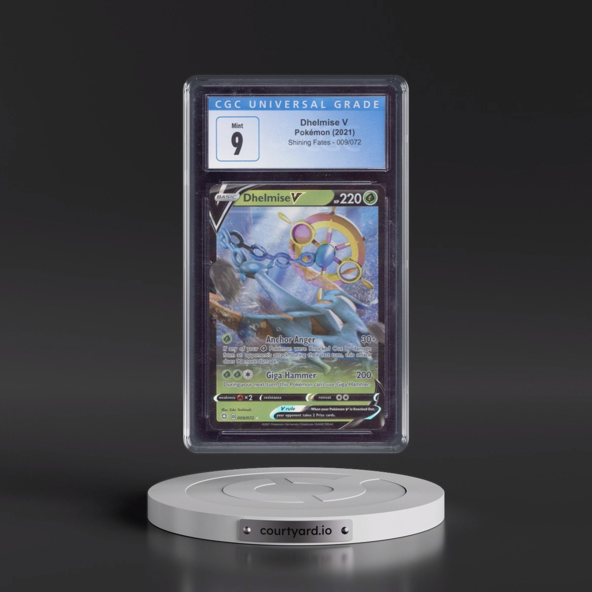 2021 Shining Fates #009/072 Dhelmise V - Holo (CGC 9 MINT)