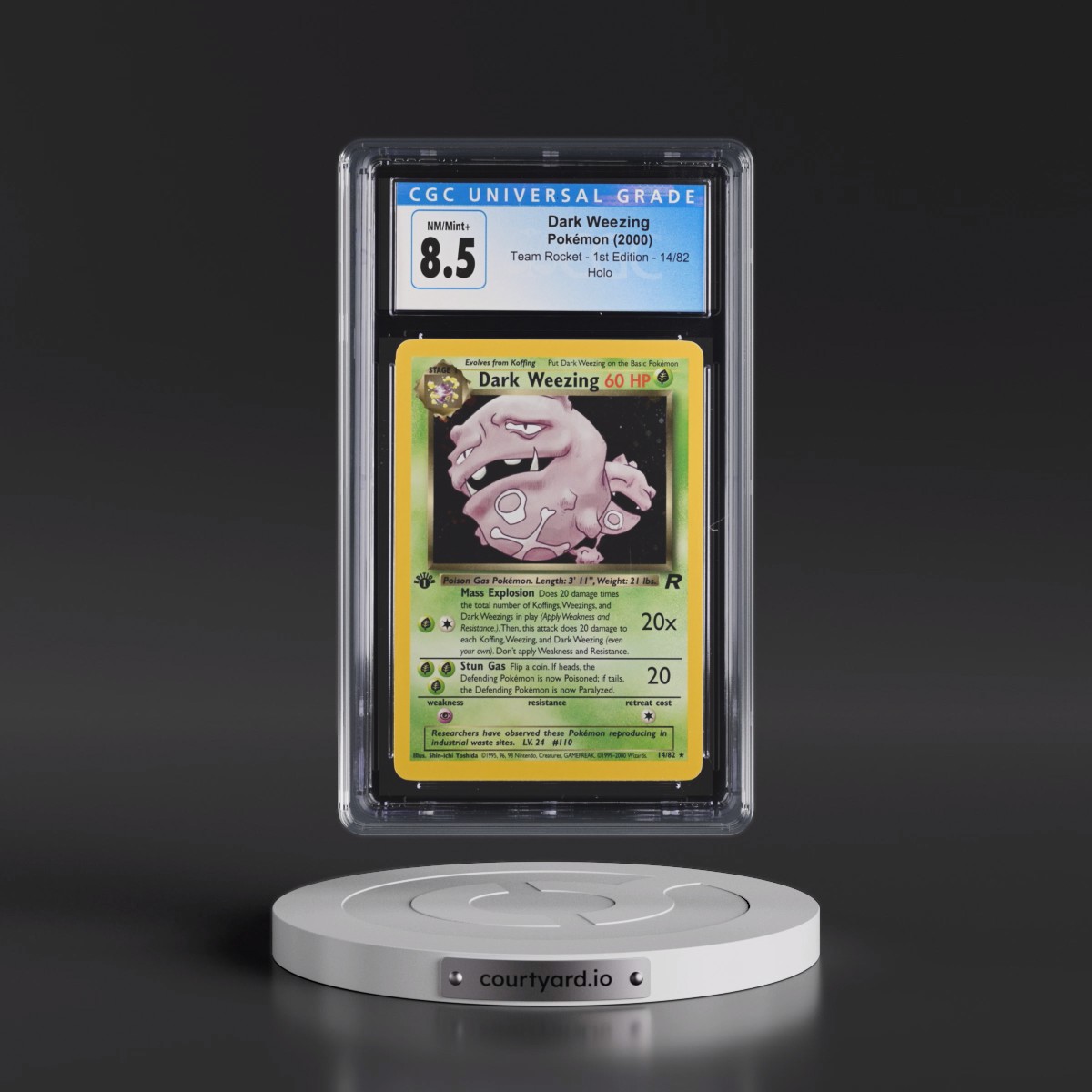 2000 Team Rocket #14/82 Dark Weezing - 1st Edition Holo (CGC 8.5 NM-MT+)