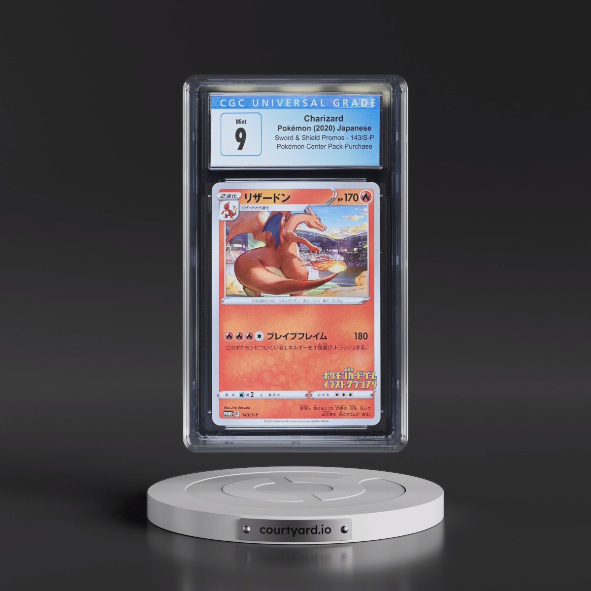 2019 Sword & Shield Promos #143/S-P Charizard - Pokémon Center Pack Purchase (CGC 9 MINT)