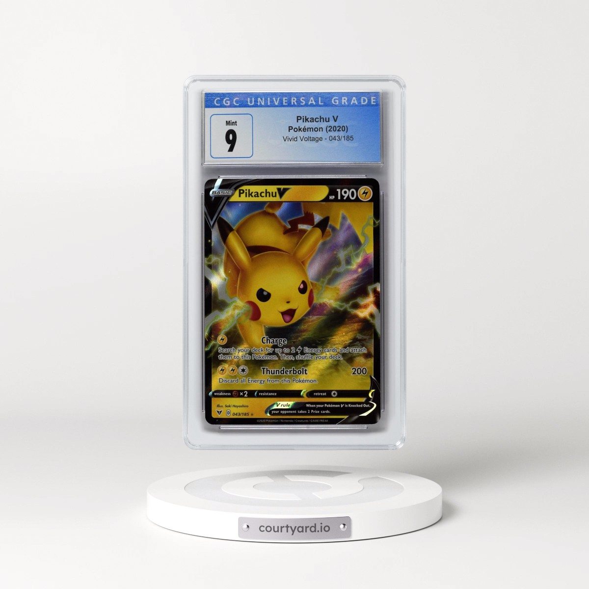 pikachu holographic card 2020 2020 Pokemon SWSH BSP Pikachu '21 General Mills 25th Anniversary SWSH039 - Holo - PSA9