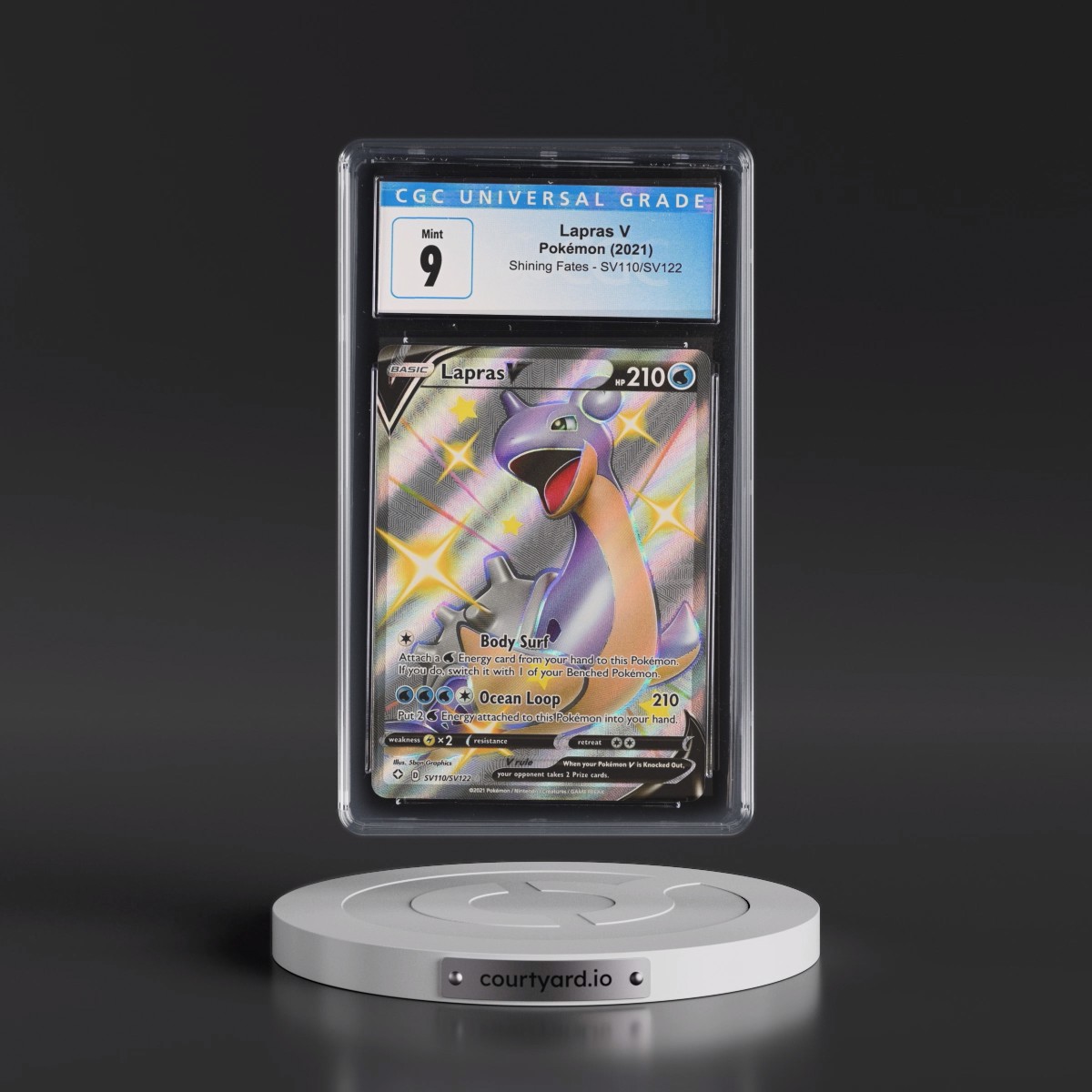 2021 Shining Fates #SV110/SV122 Lapras V - Shiny Vault Holo (CGC 9 MINT)