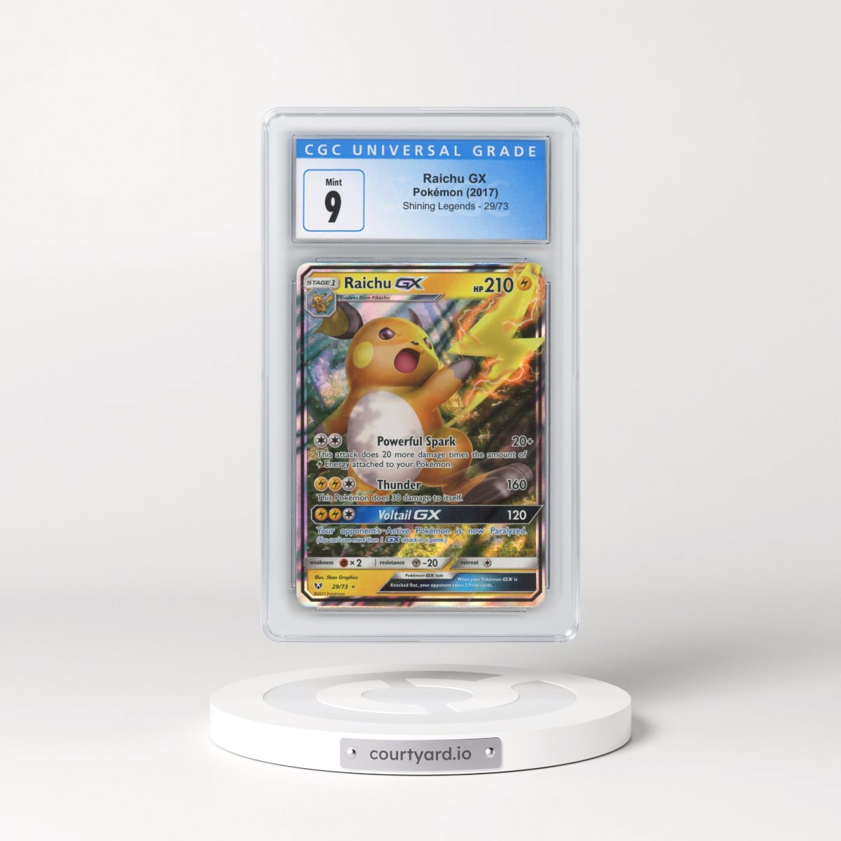 2017 Shining Legends #29/73 Raichu GX - Holo (CGC 9 MINT)