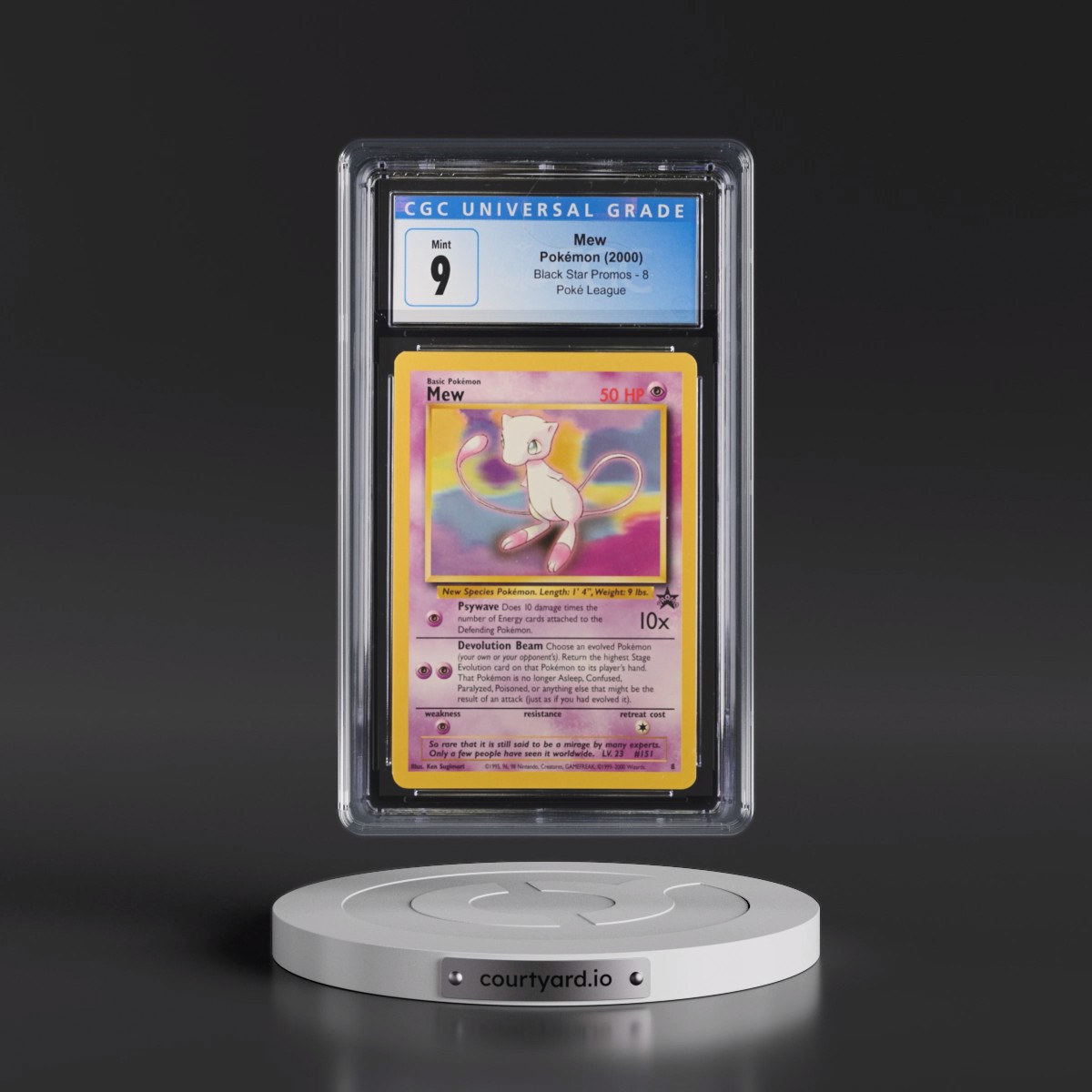 1999 Black Star Promos #8 Mew - Pokémon League (CGC 9 MINT)