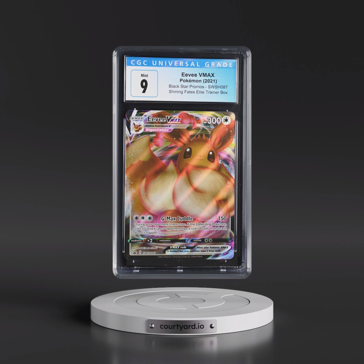 2017 Black Star Promos - Sword & Shield #SWSH087 Eevee VMAX - Shining Fates Elite Trainer Box (Holo) (CGC 9 MINT)