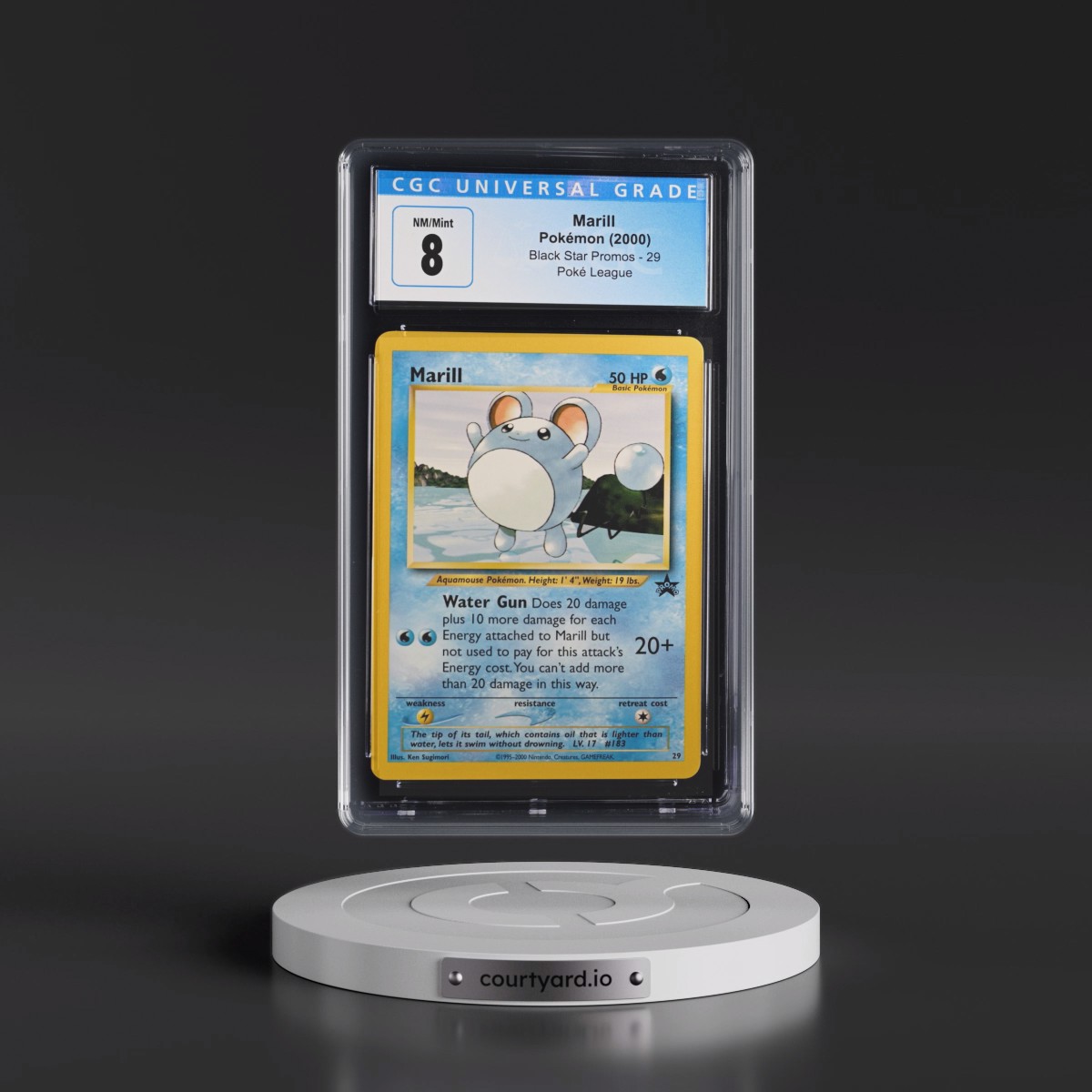 1999 Black Star Promos #29 Marill - Pokémon League (CGC 8 NM-MT)