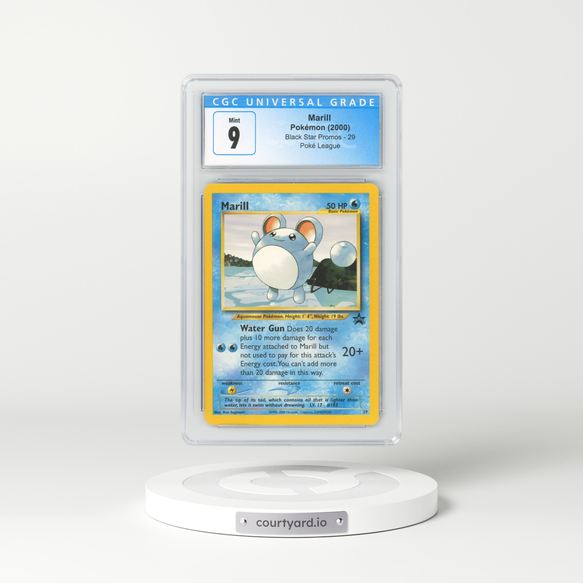 1999 Black Star Promo #29 Marill (CGC 9 MINT)